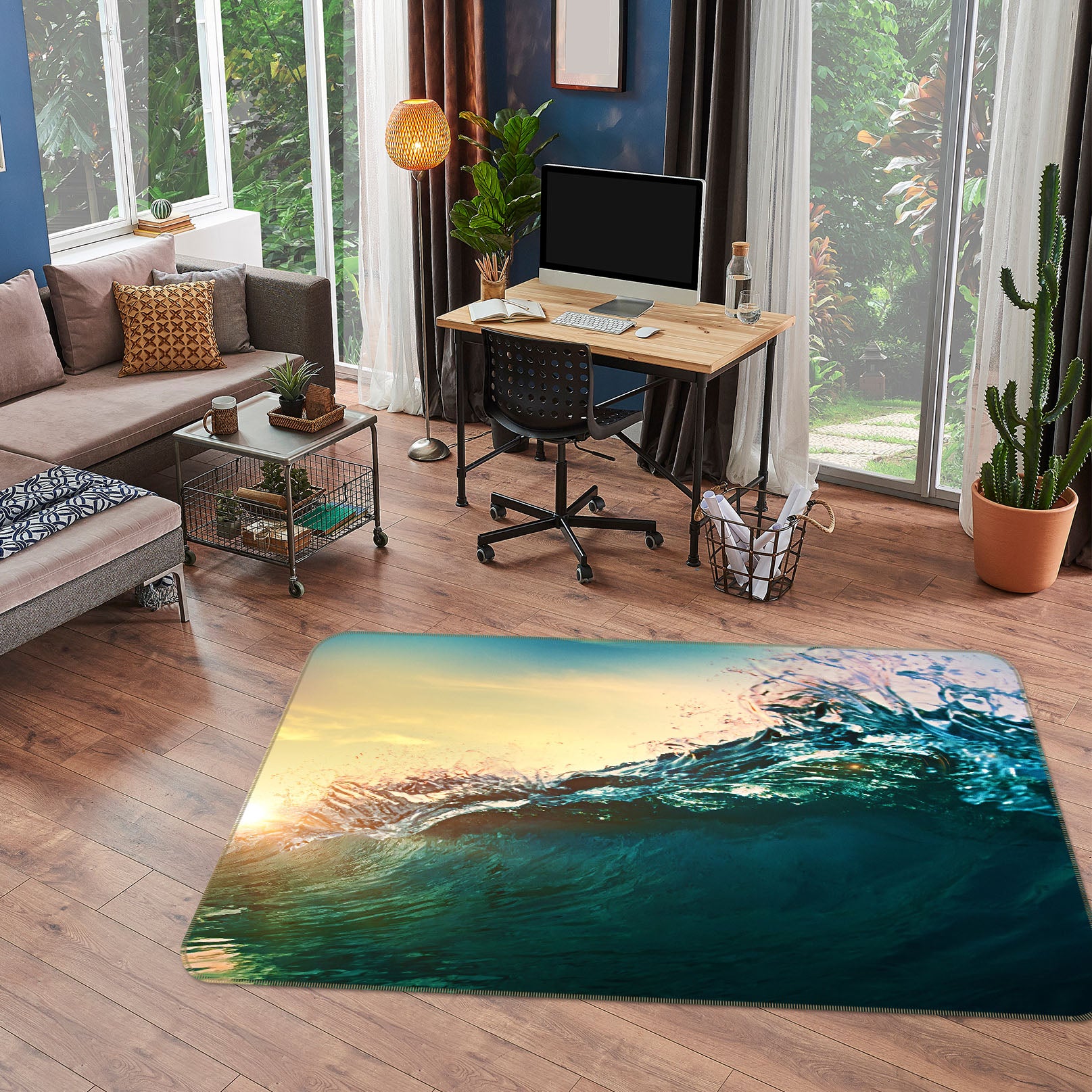 3D Waves 36021 Non Slip Rug Mat