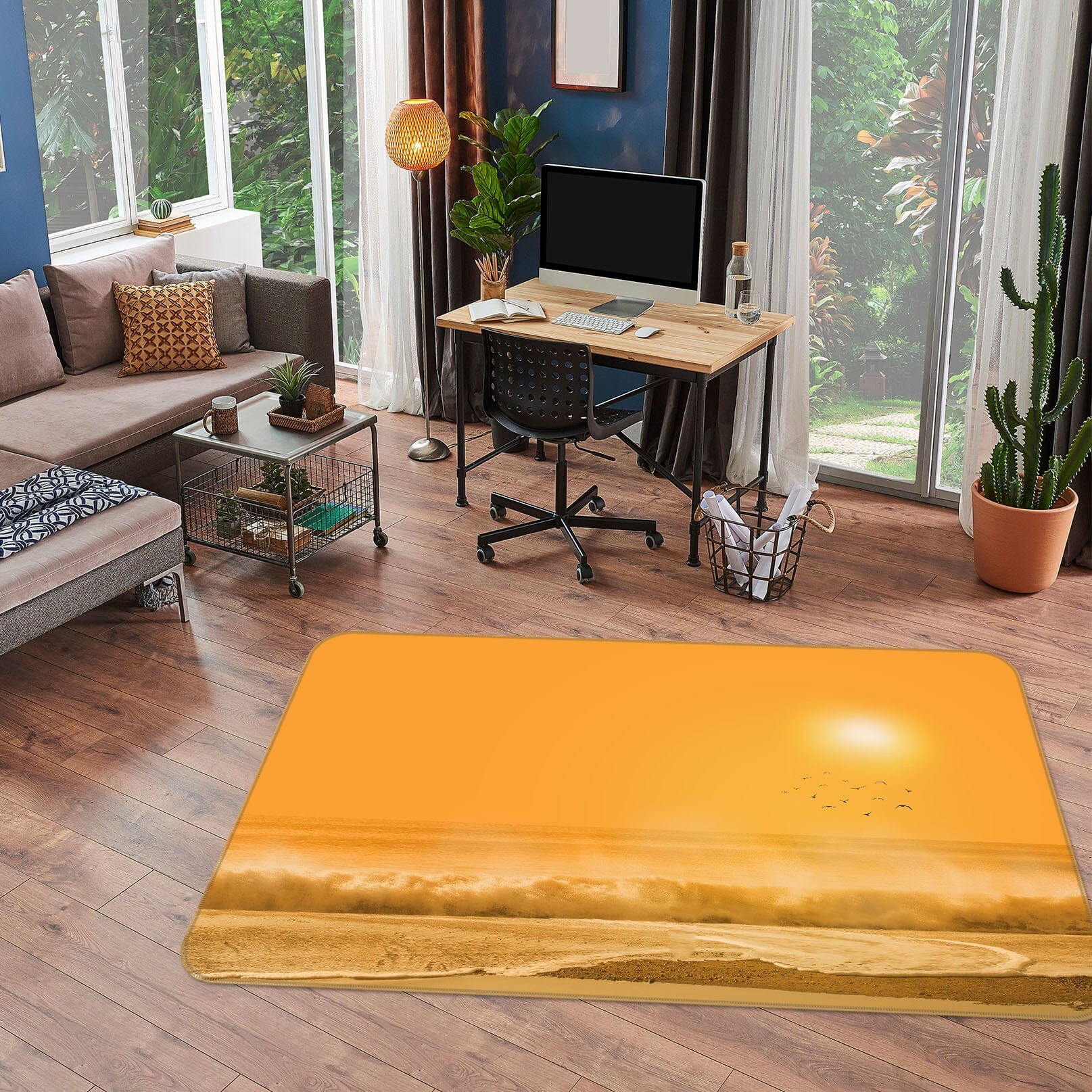 3D Golden Sunset 1151 Marco Carmassi Rug Non Slip Rug Mat Mat AJ Creativity Home 