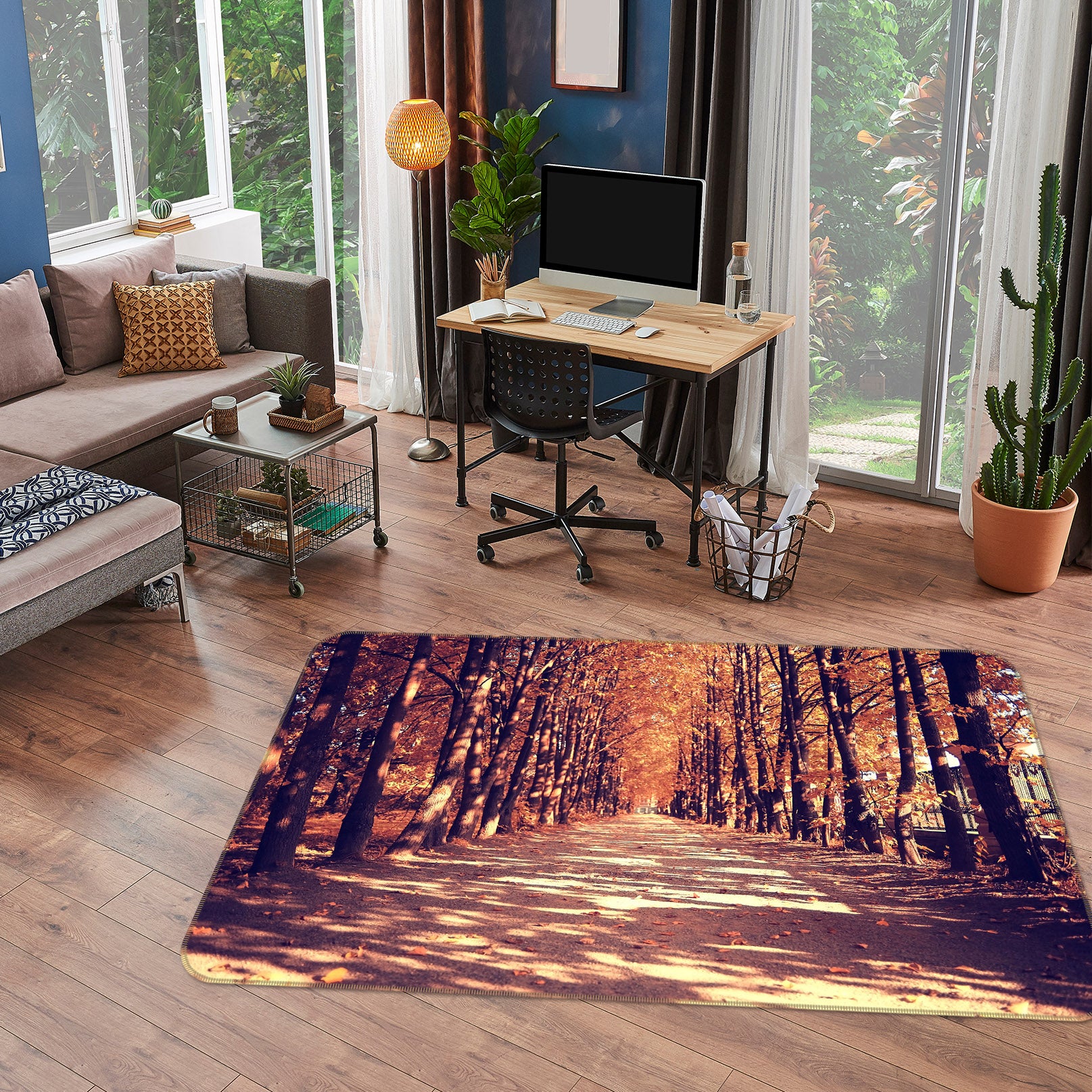 3D Forest Street 35085 Non Slip Rug Mat