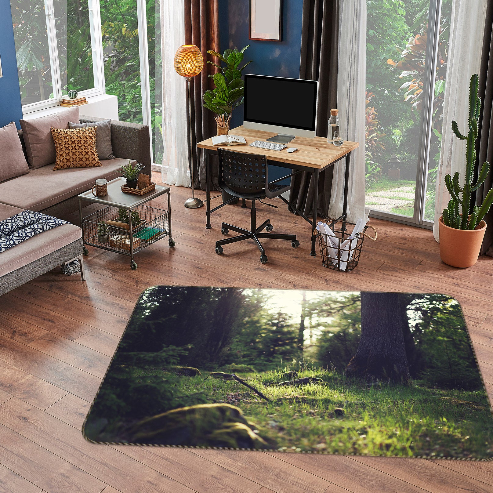3D Grass Tree 36134 Non Slip Rug Mat
