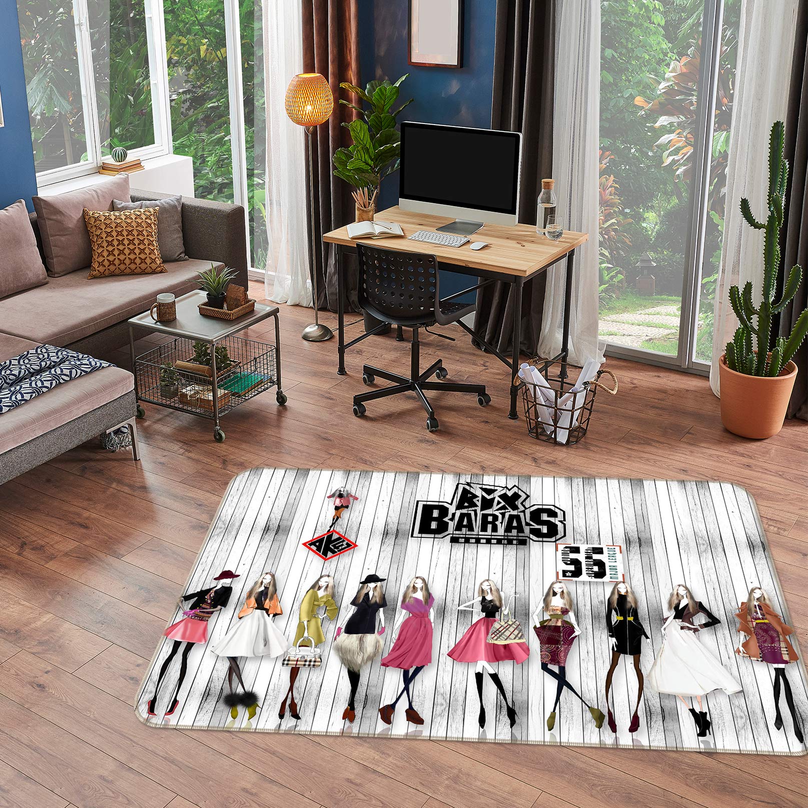 3D Clothing Model 77021 Non Slip Rug Mat