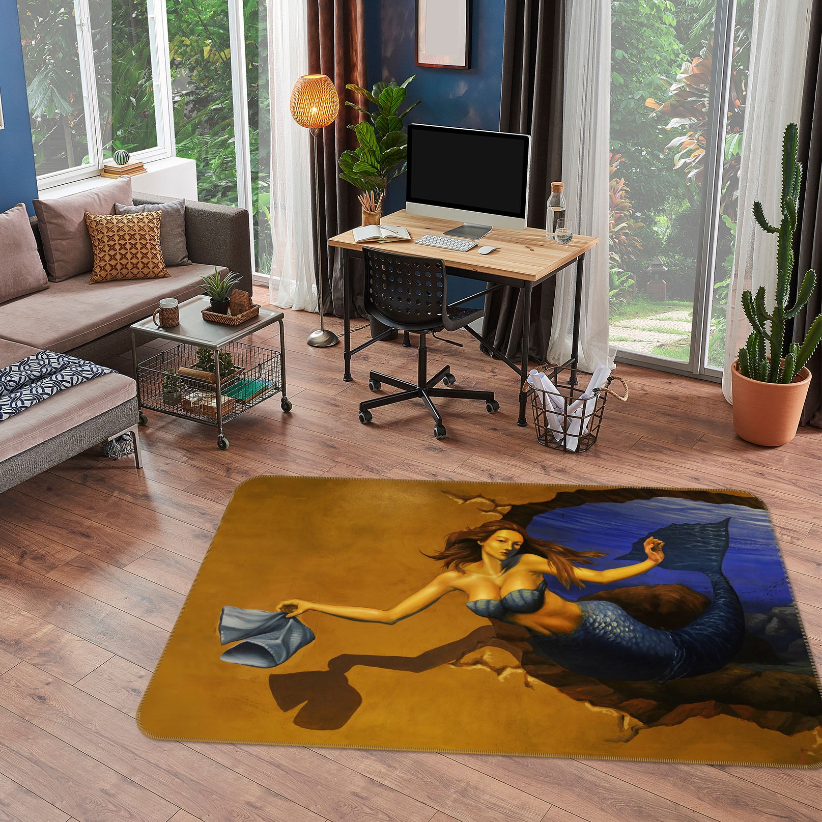 3D Mermaid 35166 Non Slip Rug Mat