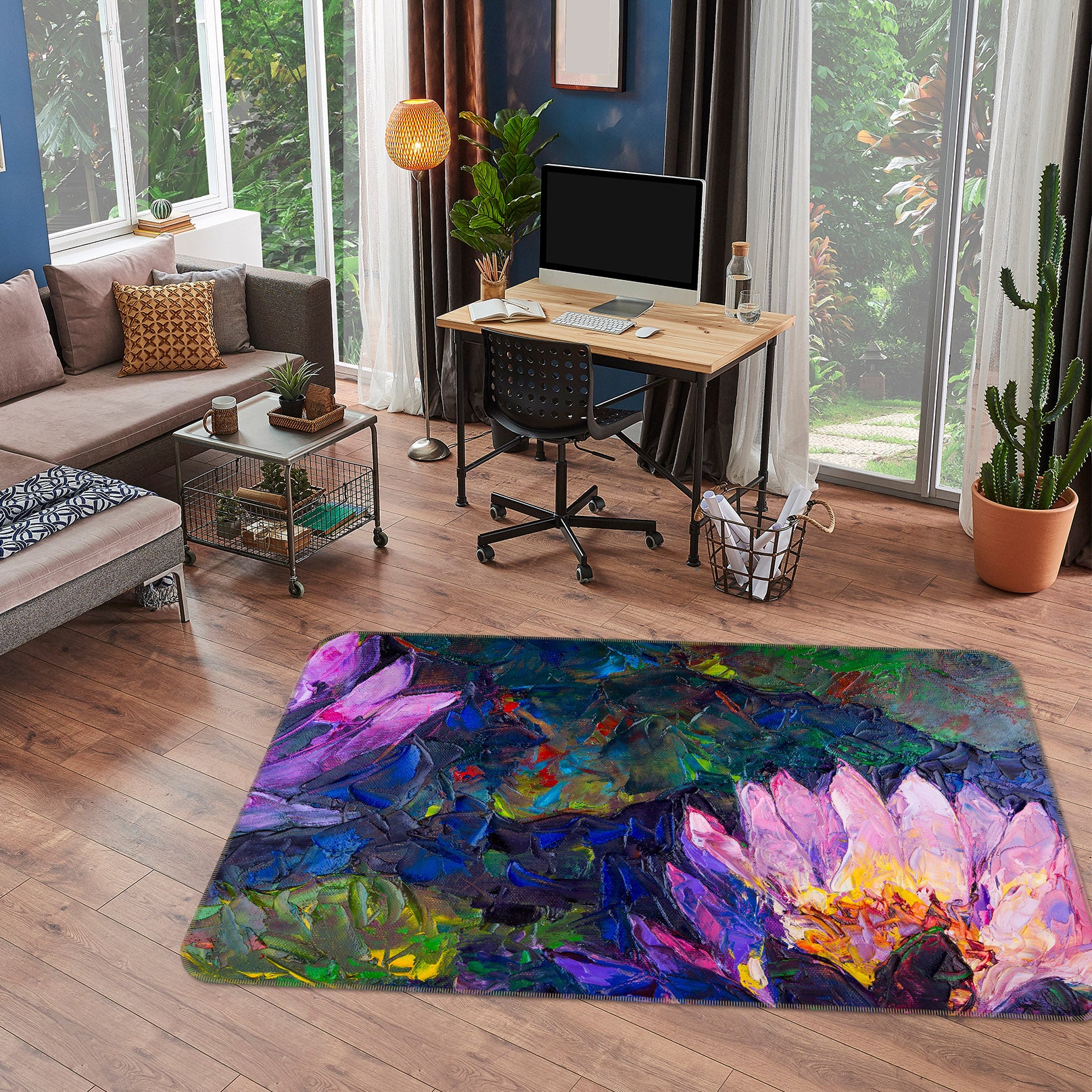 3D Flower 30184 Non Slip Rug Mat