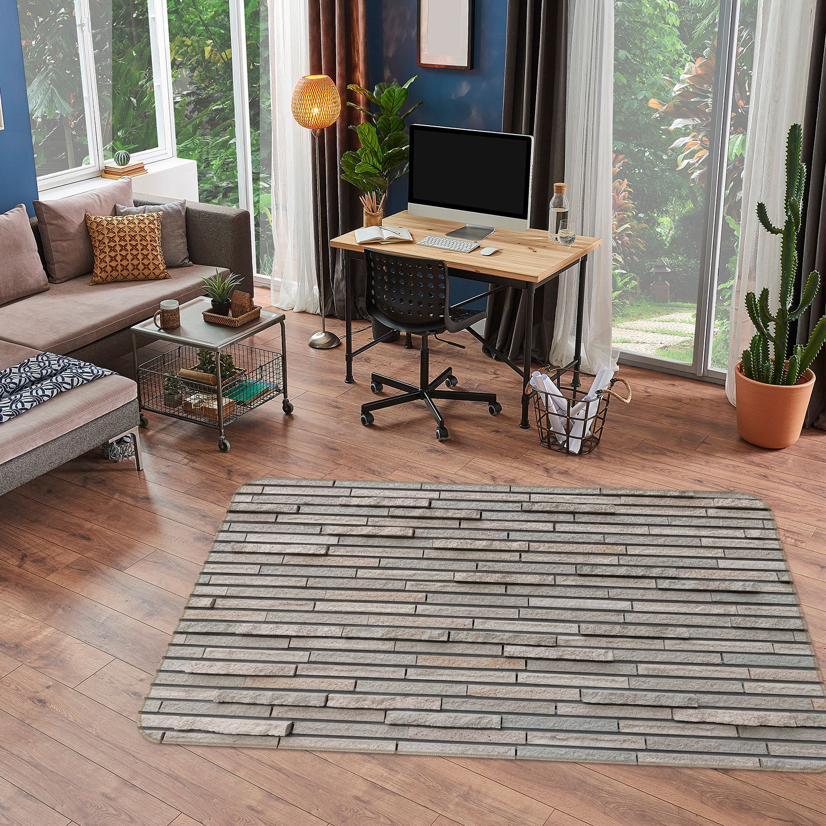 3D Brick Wall 31039 Non Slip Rug Mat