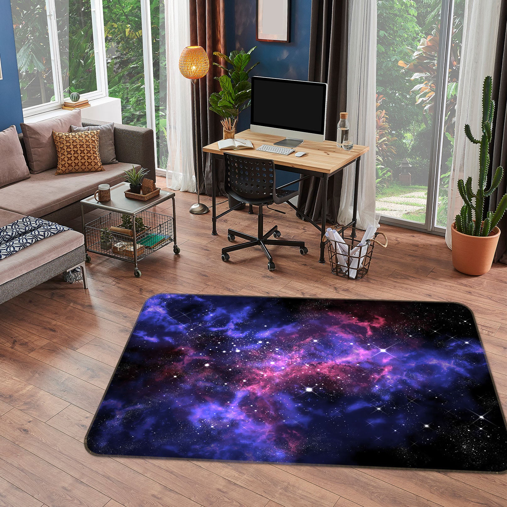 3D Starry Sky 36052 Non Slip Rug Mat