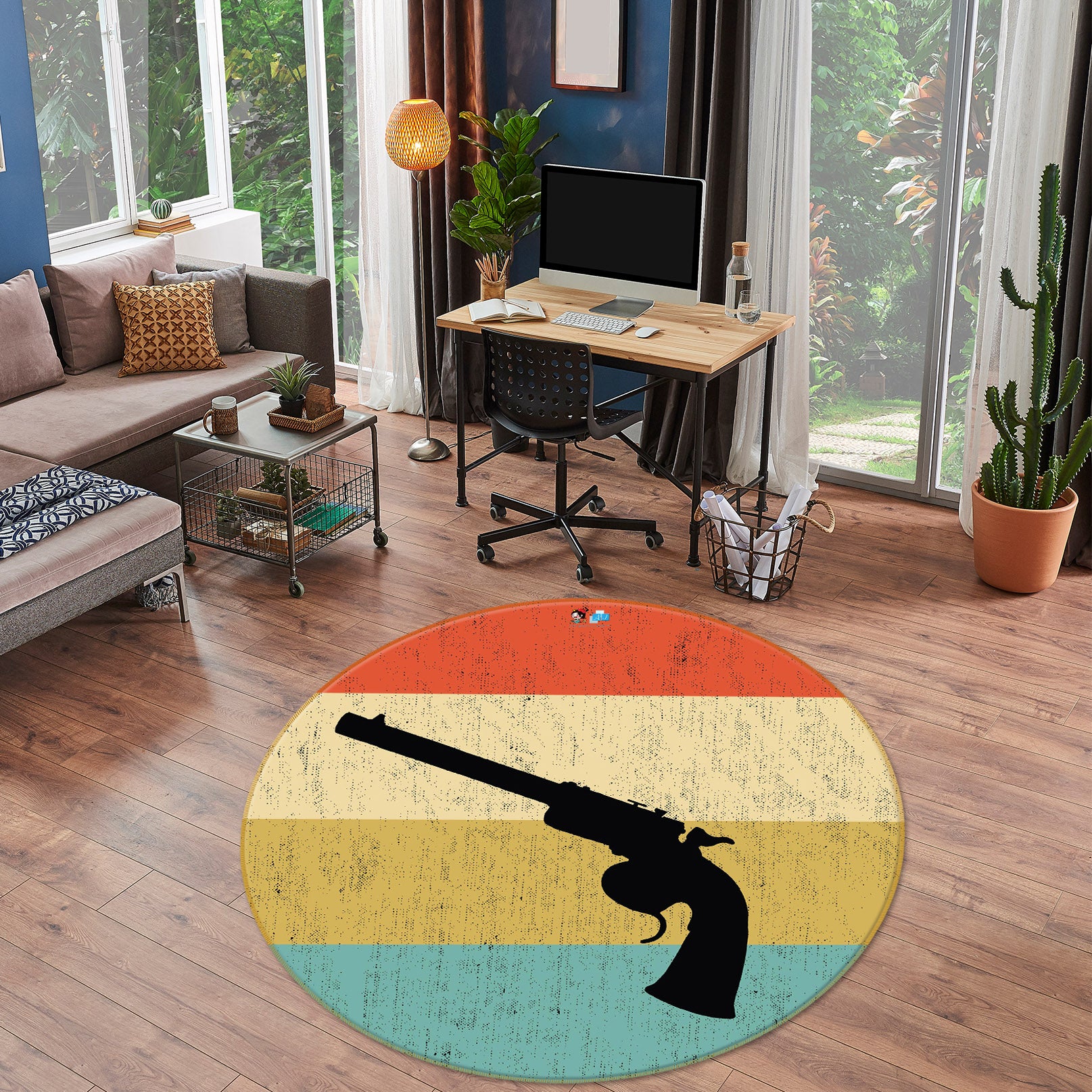 3D Arms 75026 Round Non Slip Rug Mat