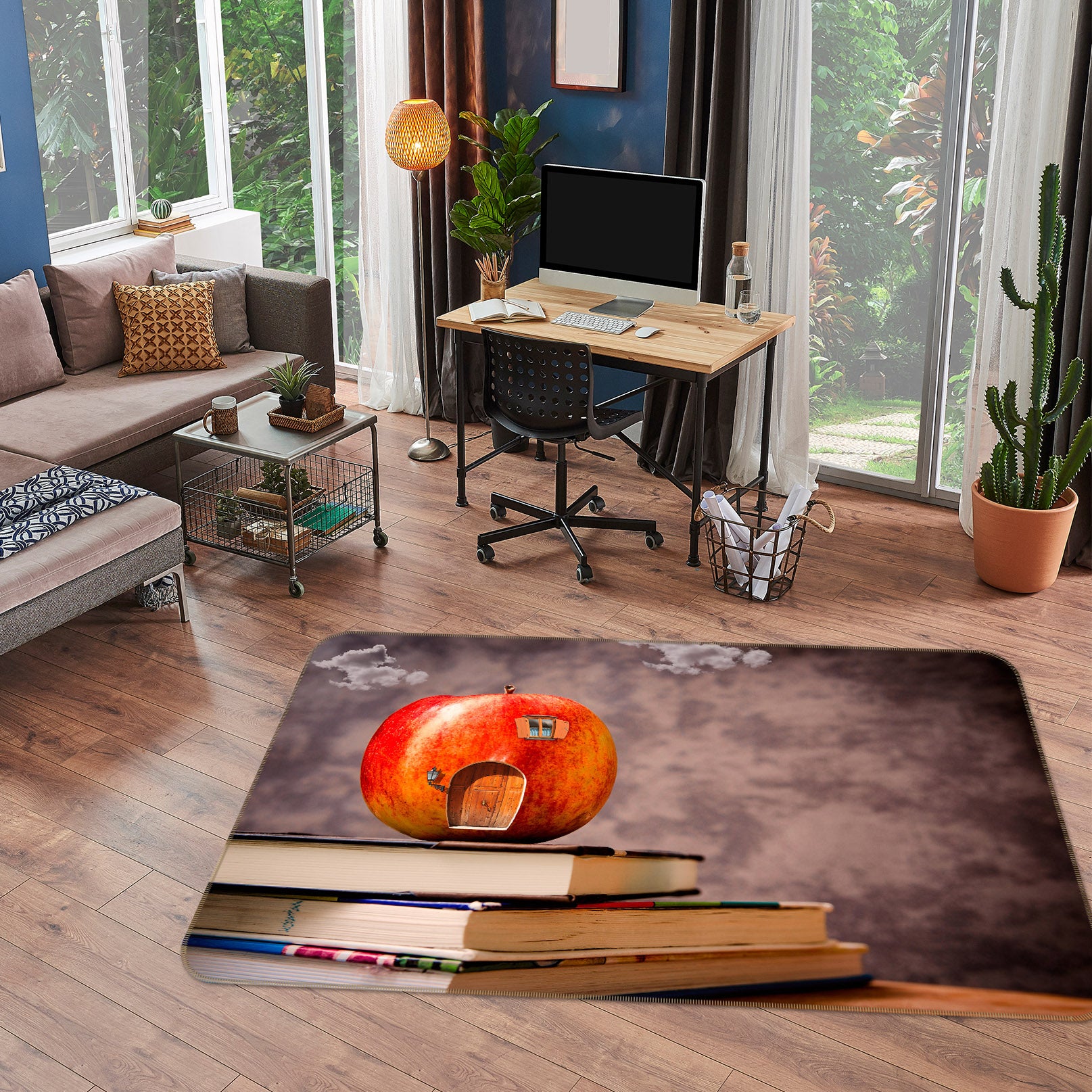 3D Book Apple 36102 Non Slip Rug Mat