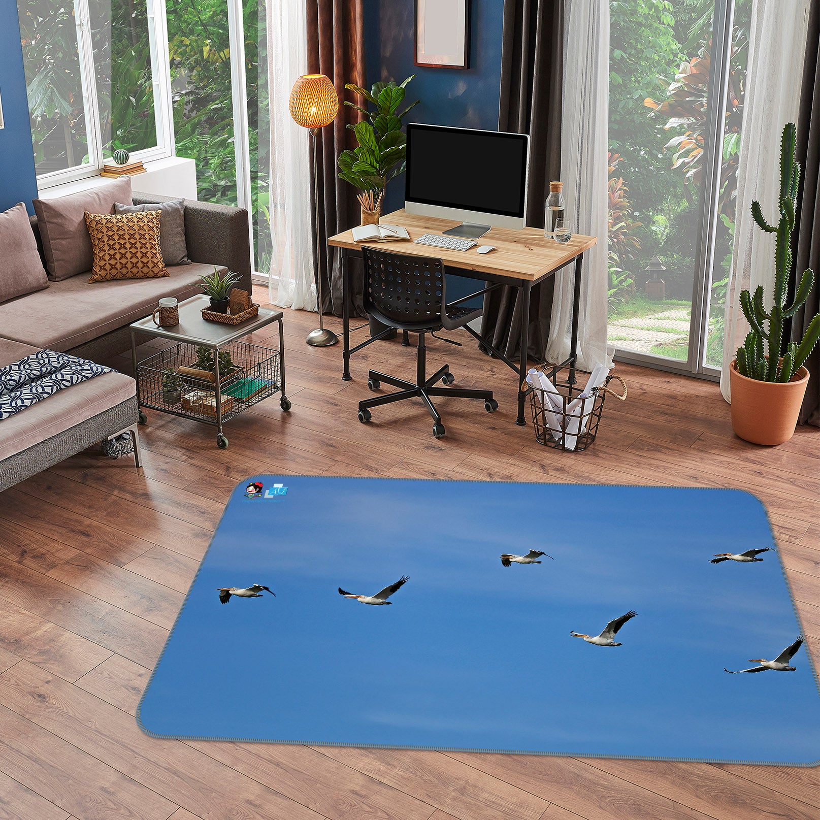 3D Seagull 11192 Kathy Barefield Rug Non Slip Rug Mat