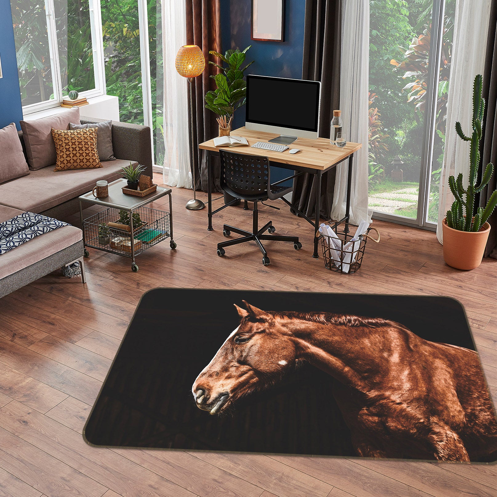3D Horse Body 094 Animal Non Slip Rug Mat