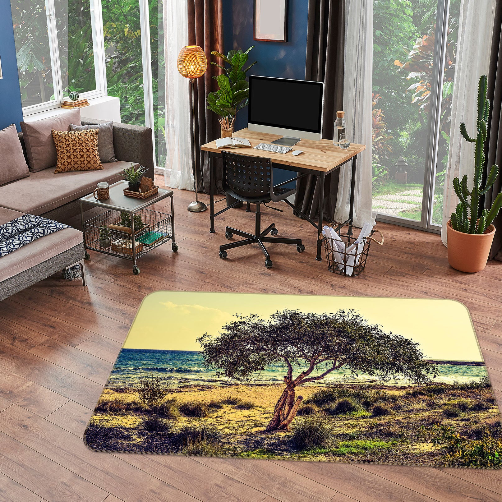 3D Trees 34077 Non Slip Rug Mat