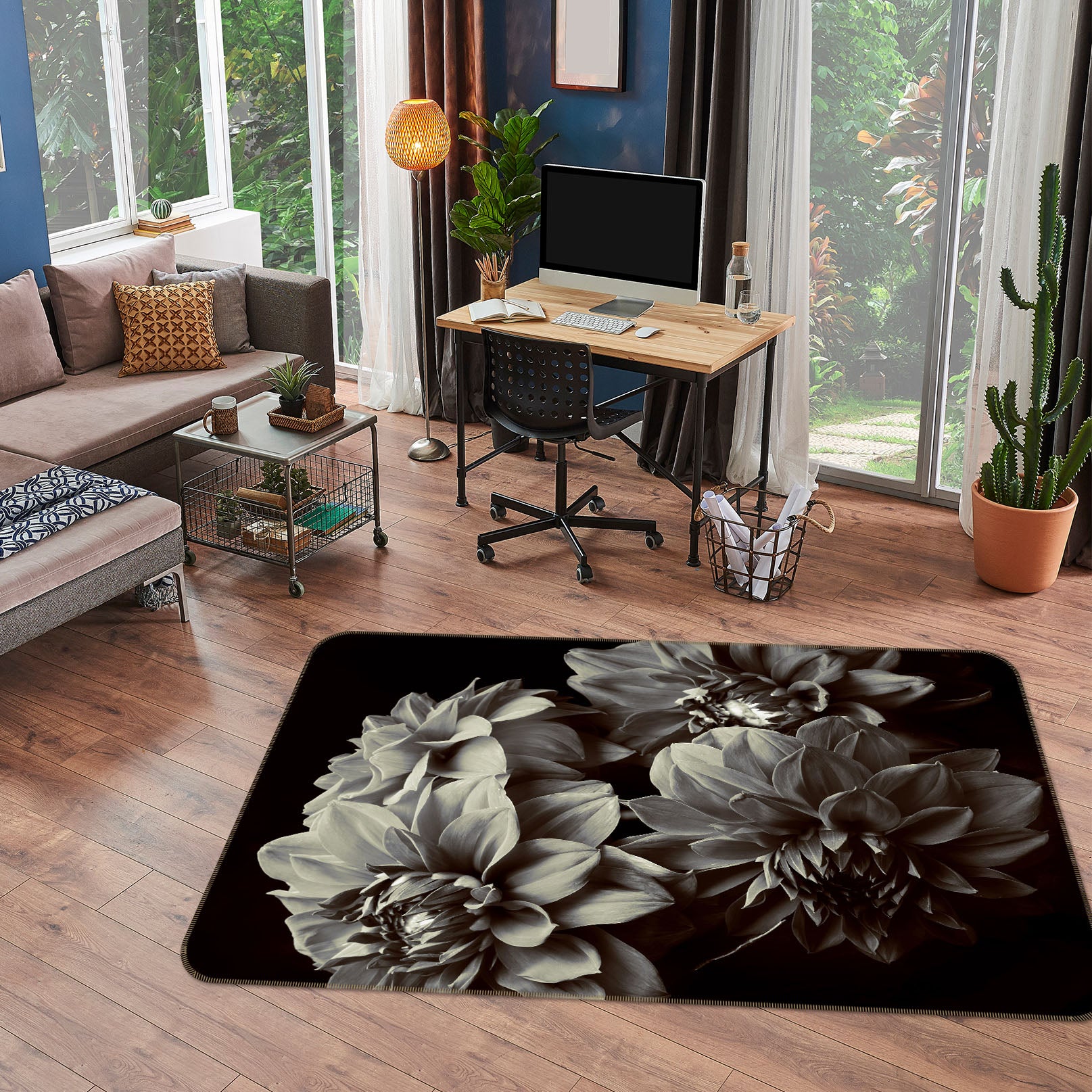 3D Flowers 34176 Non Slip Rug Mat