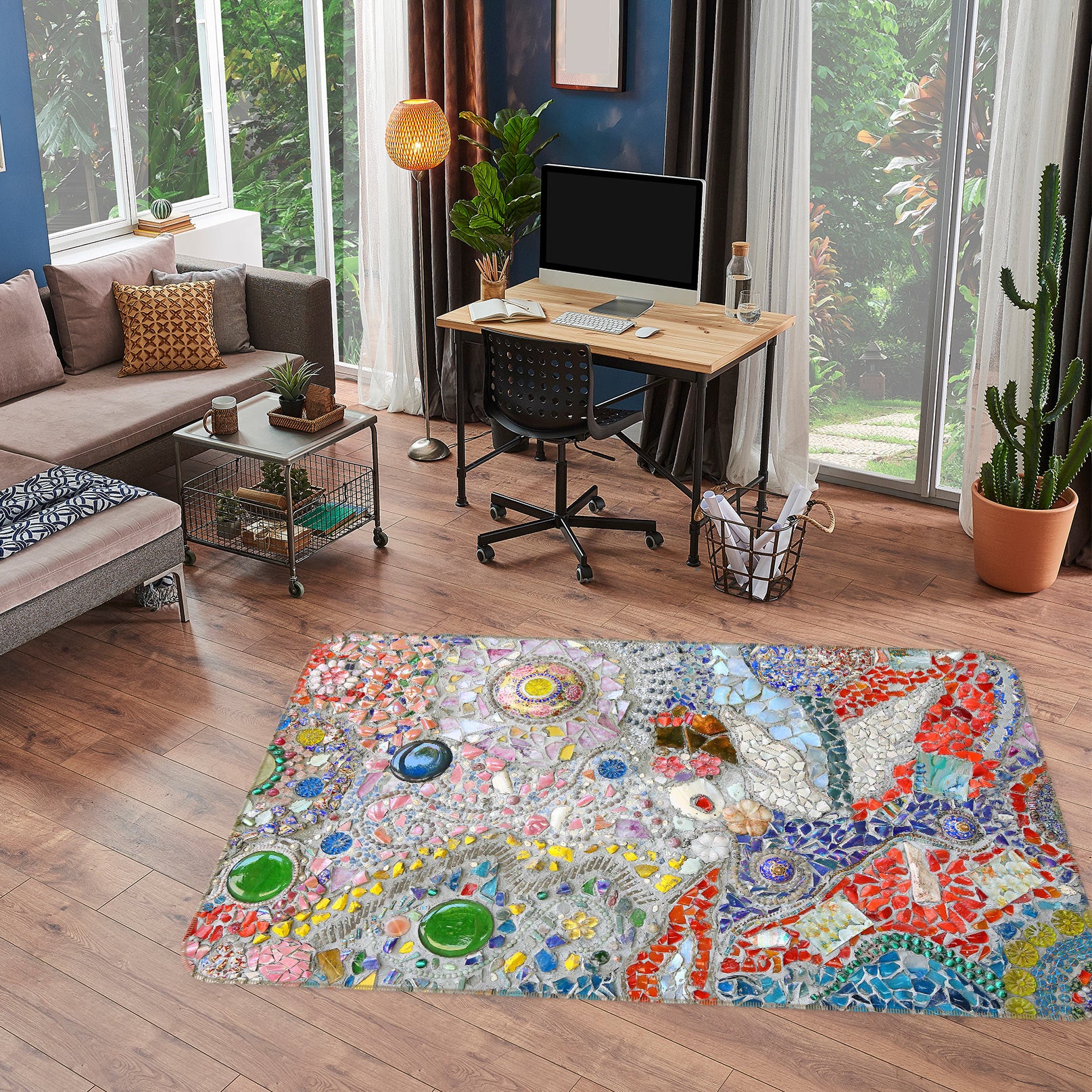 3D Color Pattern 33012 Non Slip Rug Mat
