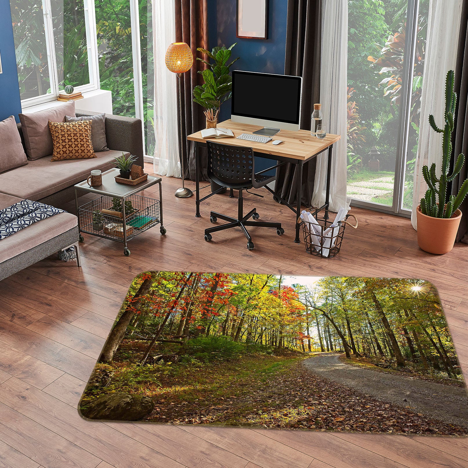 3D Forest Path 84069 Kathy Barefield Rug Non Slip Rug Mat