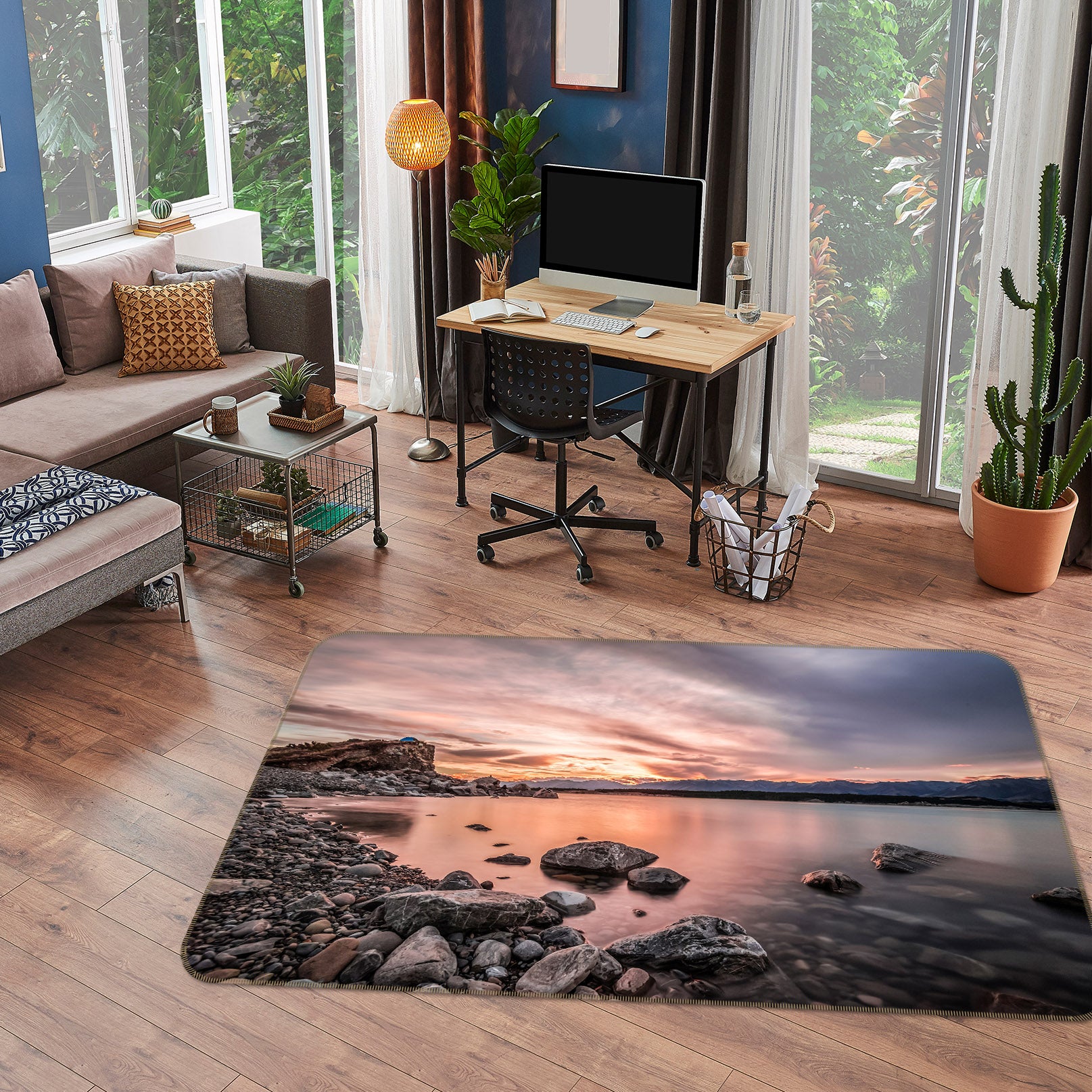 3D Sea Stone 29121 Non Slip Rug Mat