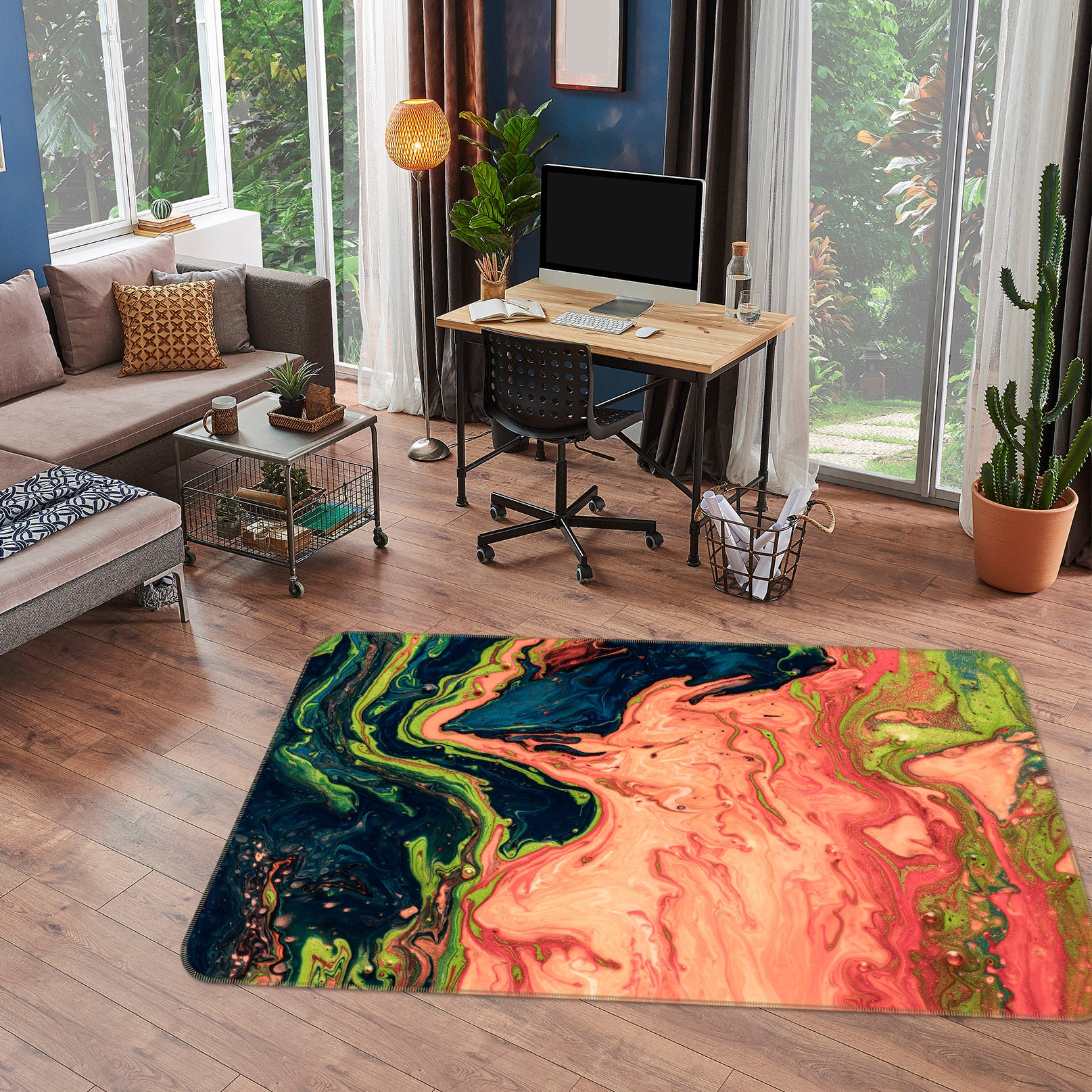 3D Pattern 29198 Non Slip Rug Mat