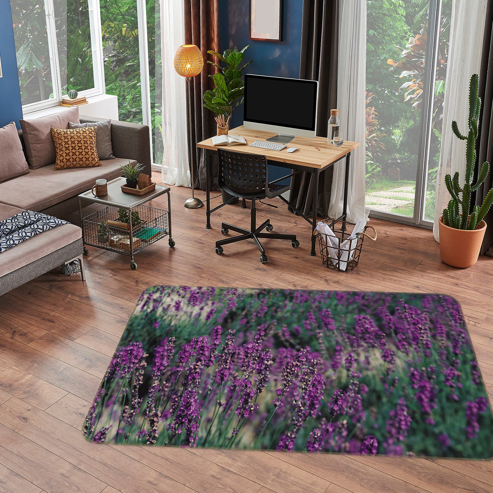 3D Flower Bush 75255 Non Slip Rug Mat