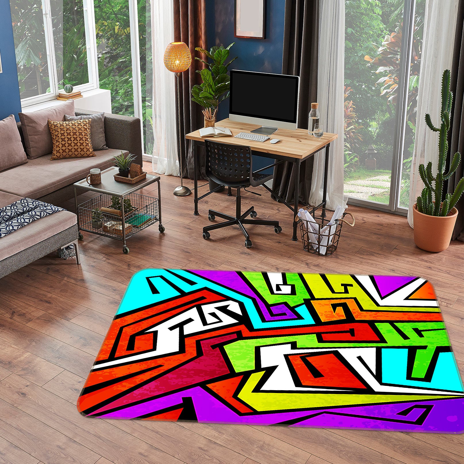 3D Color Pattern 30088 Non Slip Rug Mat