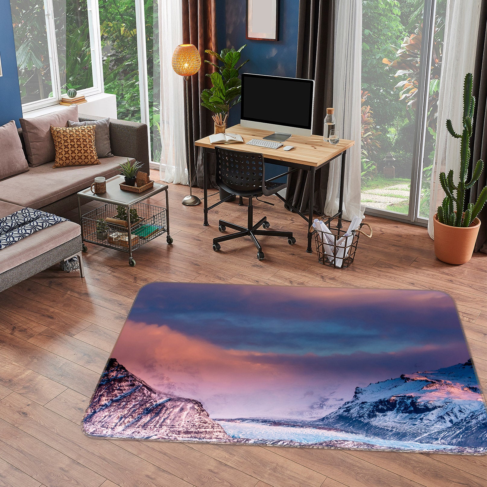 3D Snow Mountain 34219 Non Slip Rug Mat