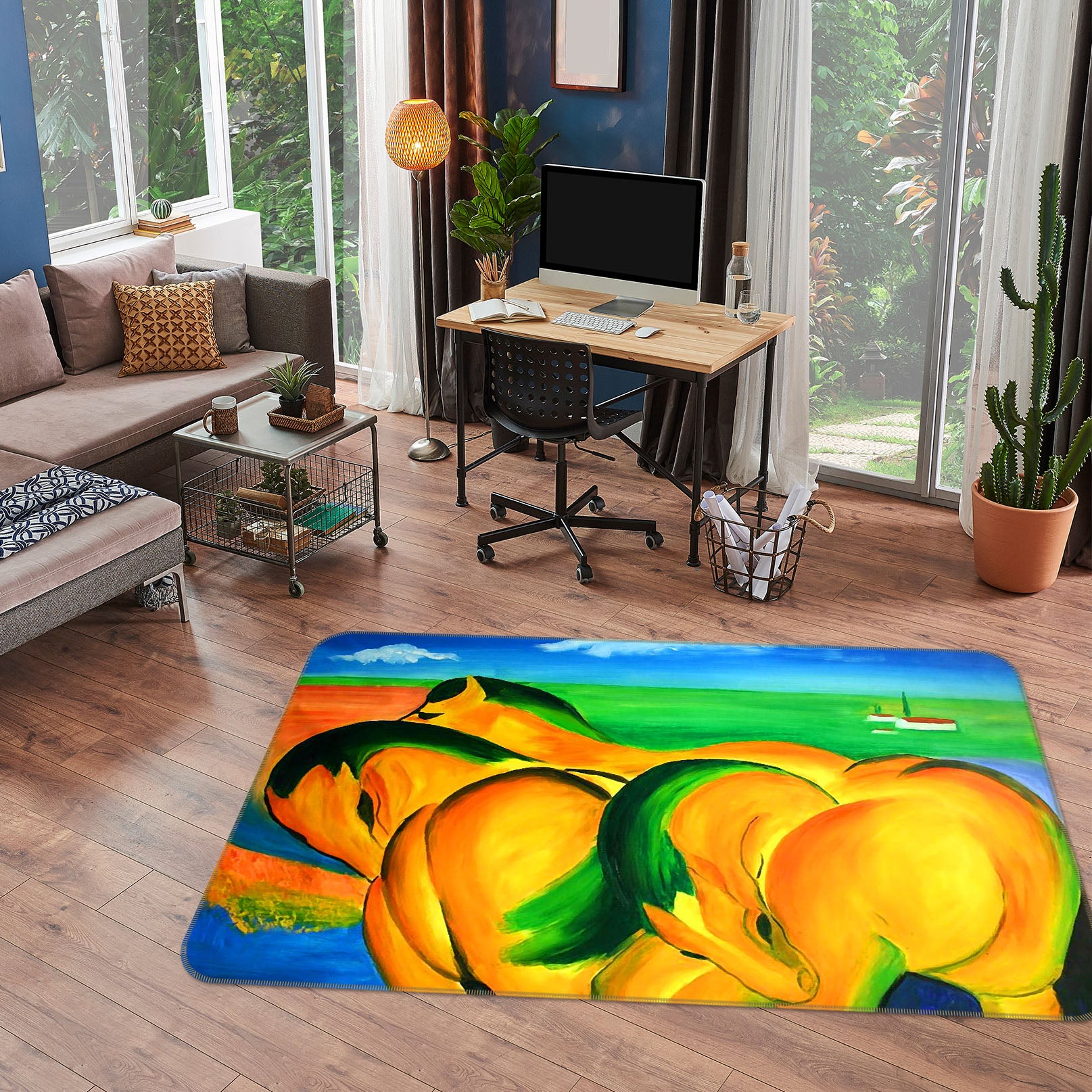 3D Abstract Pattern 33140 Non Slip Rug Mat