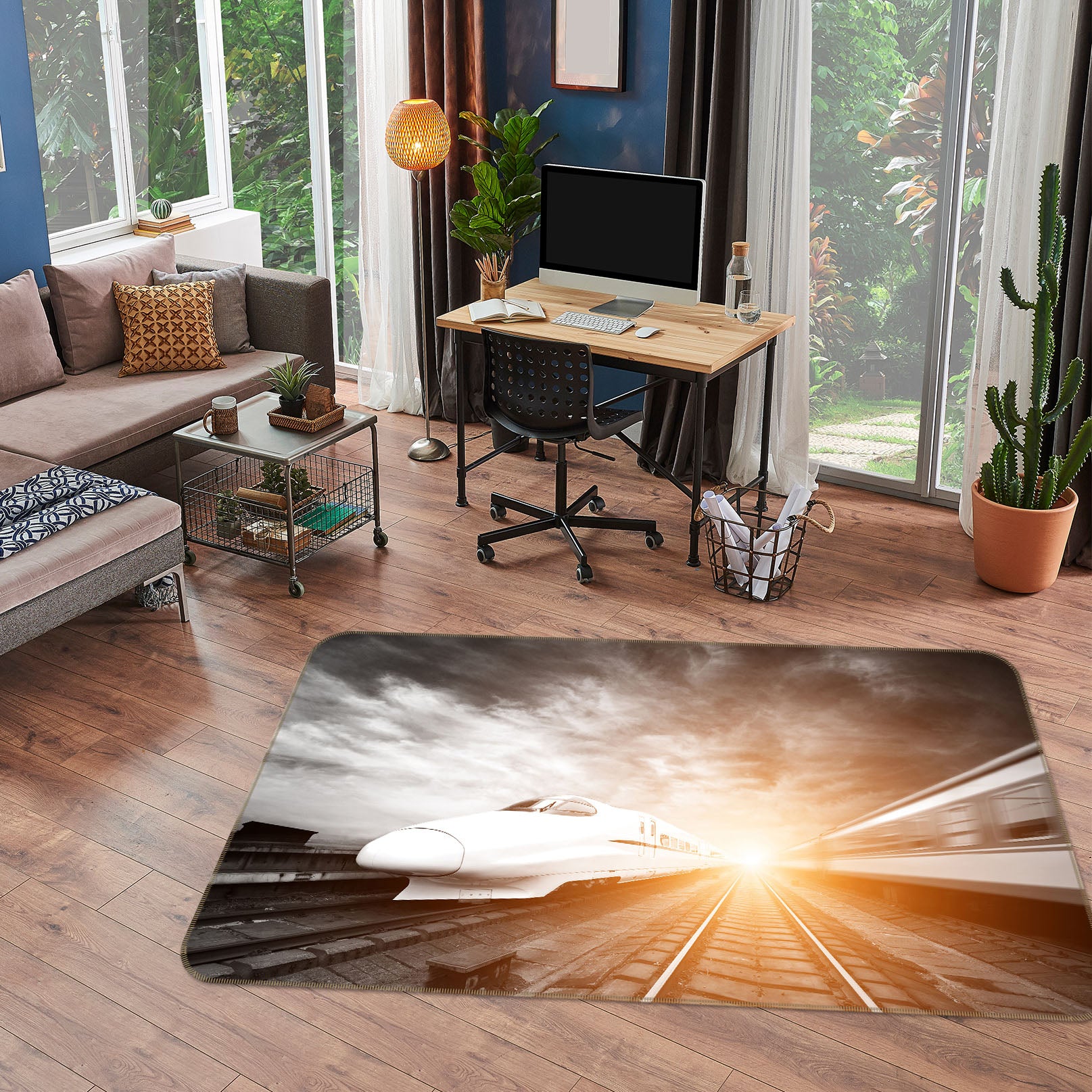 3D Train Track 68109 Vehicle Non Slip Rug Mat