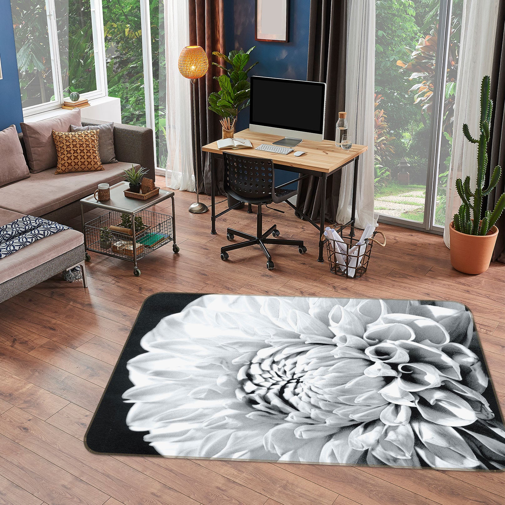 3D Flowers 32068 Non Slip Rug Mat