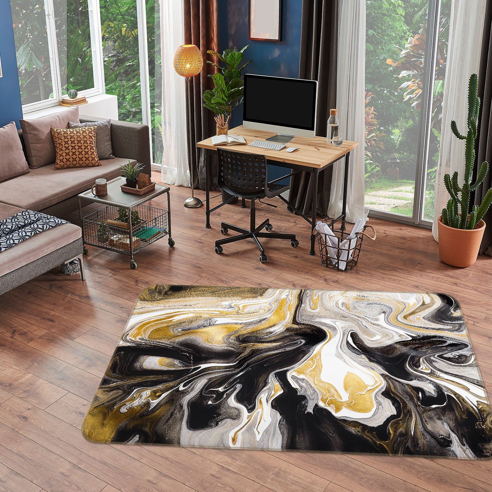 3D Pattern Lines 31003 Non Slip Rug Mat