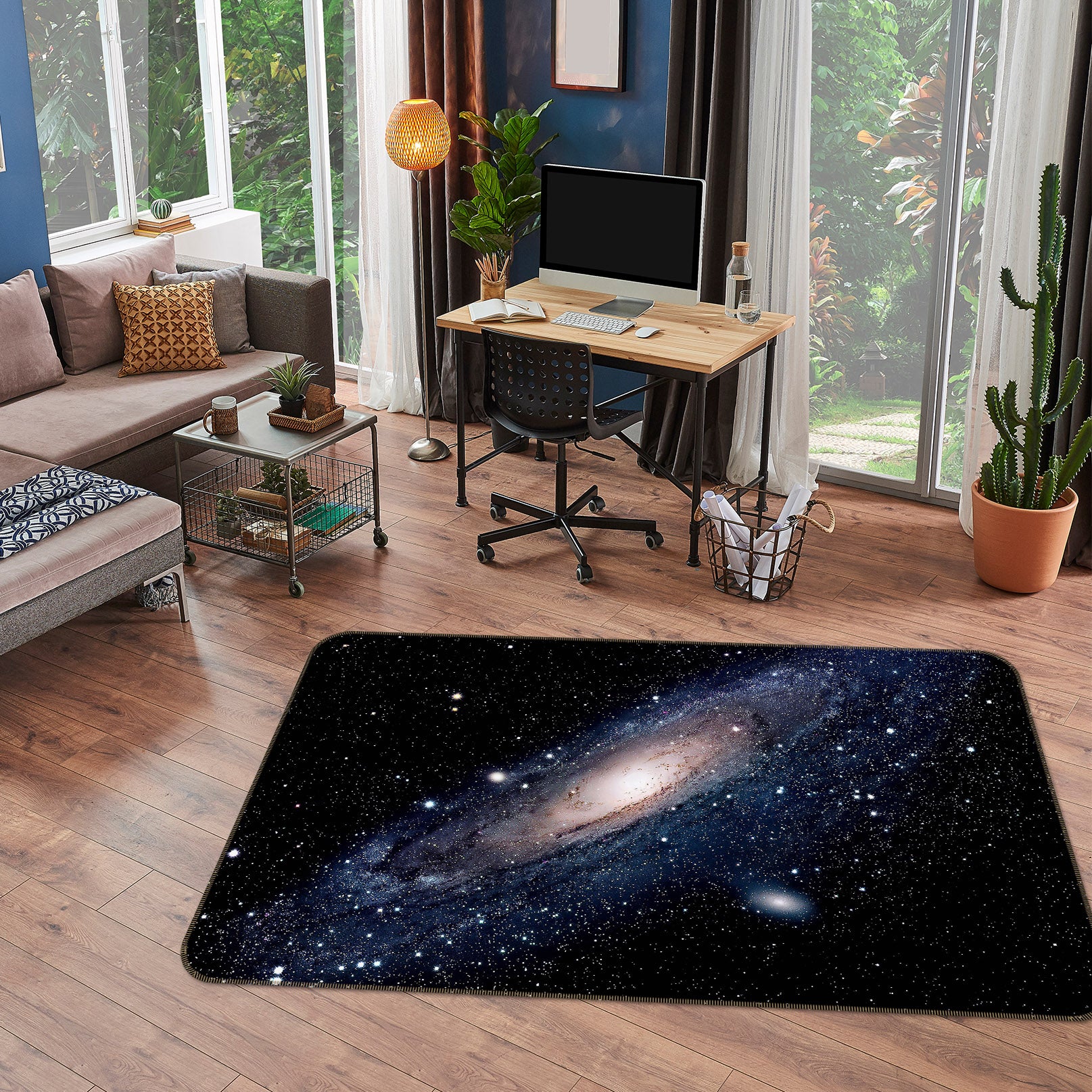 3D Galaxy Starry 31133 Non Slip Rug Mat