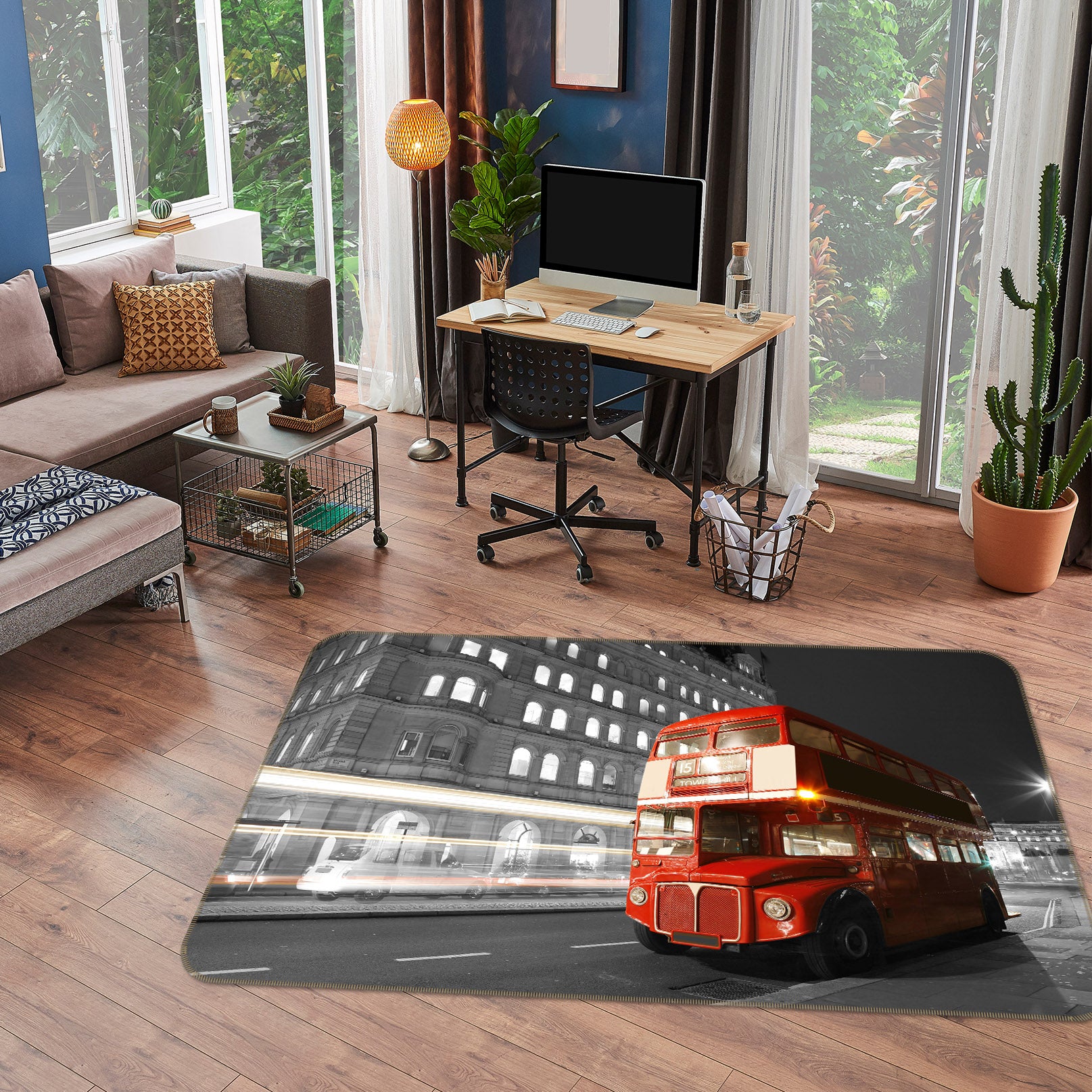 3D Building Bus 68117 Vehicle Non Slip Rug Mat