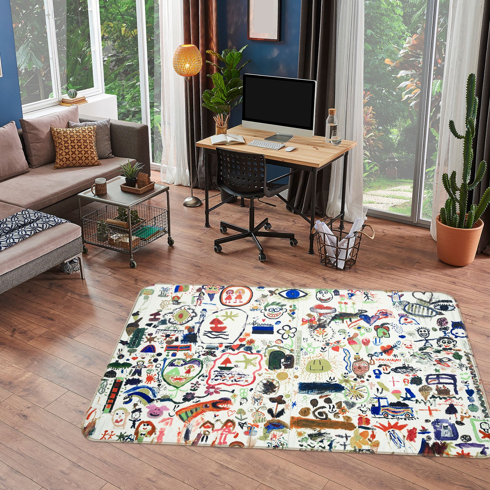 3D Pattern 36051 Non Slip Rug Mat