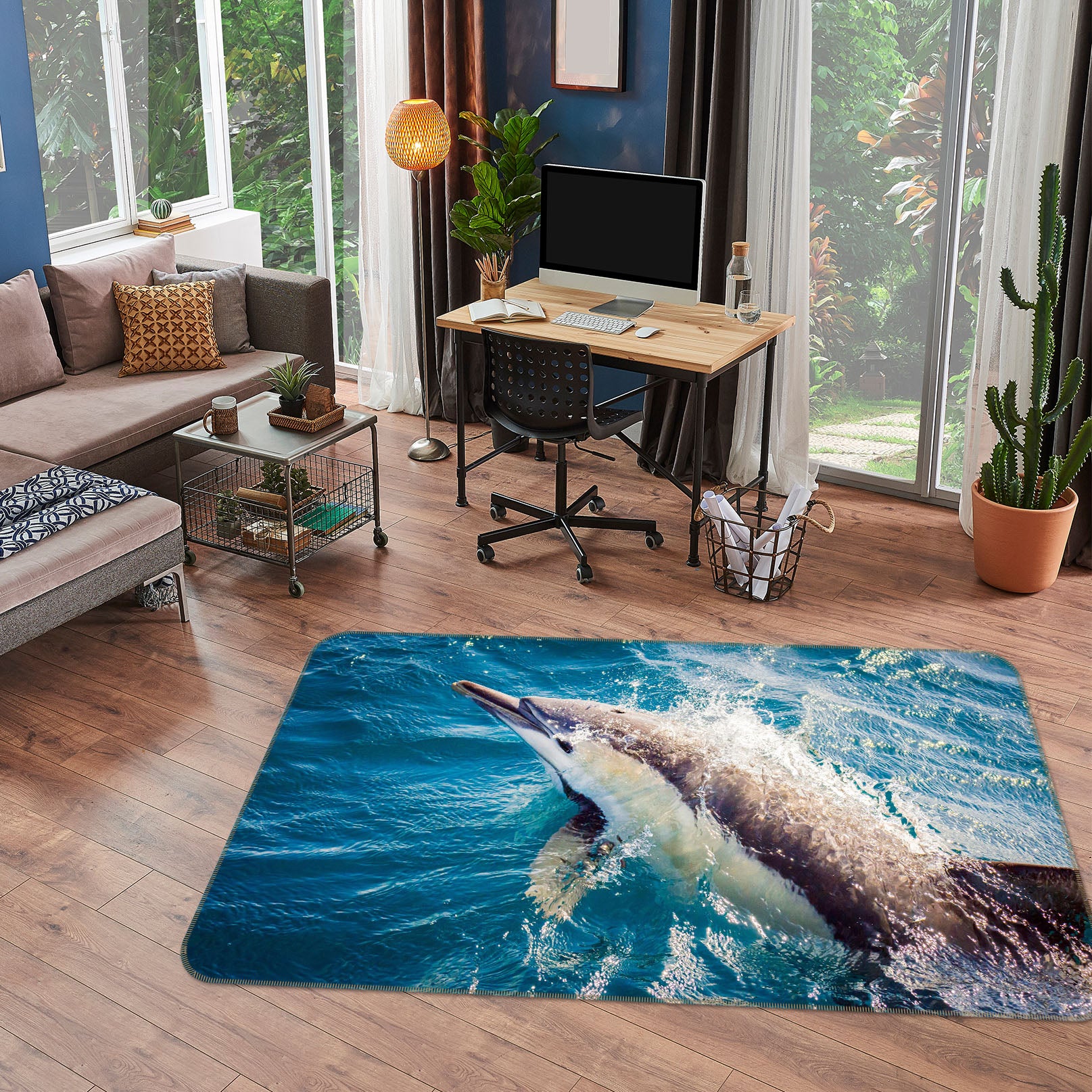 3D Dolphin 38165 Animal Non Slip Rug Mat