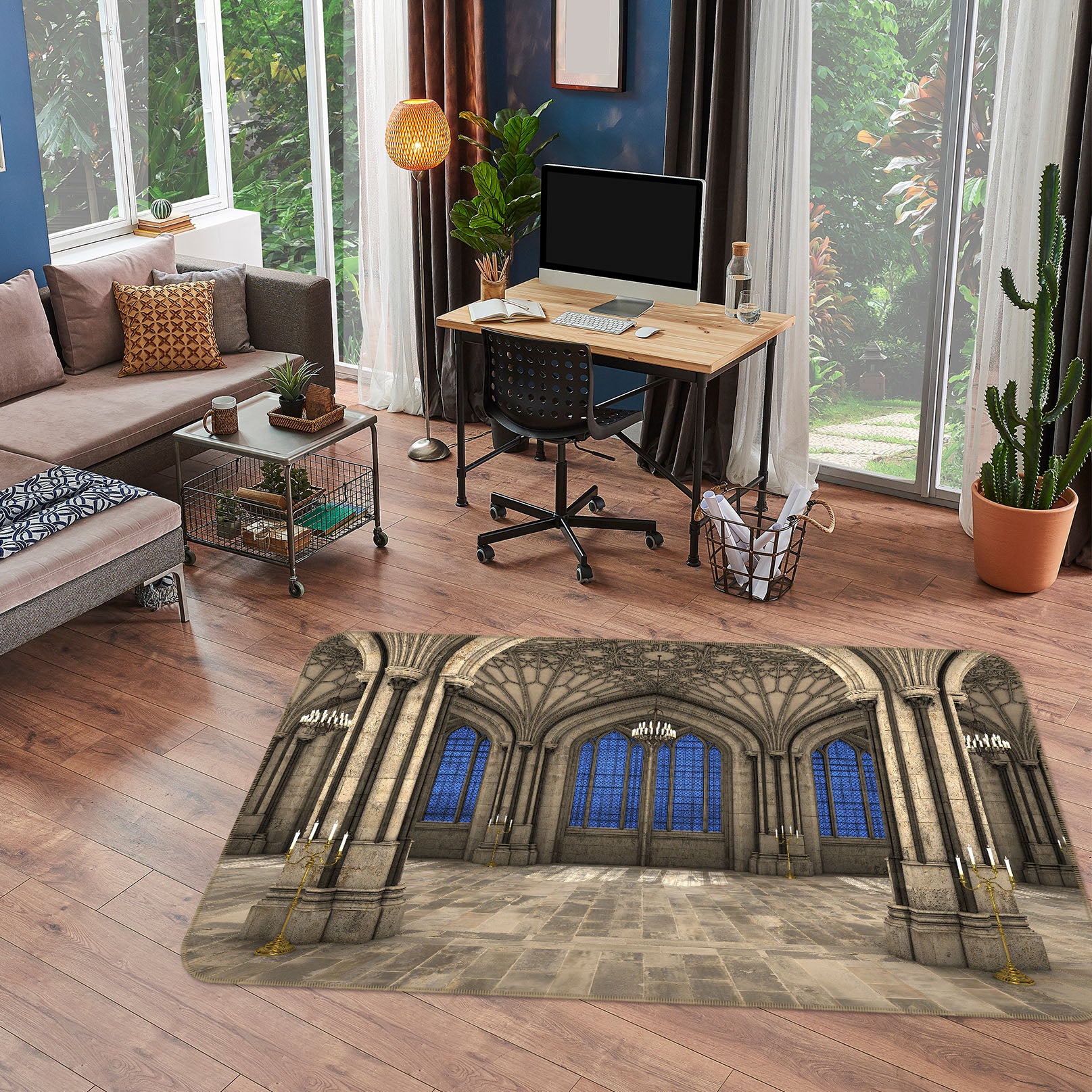 3D Window 36063 Non Slip Rug Mat