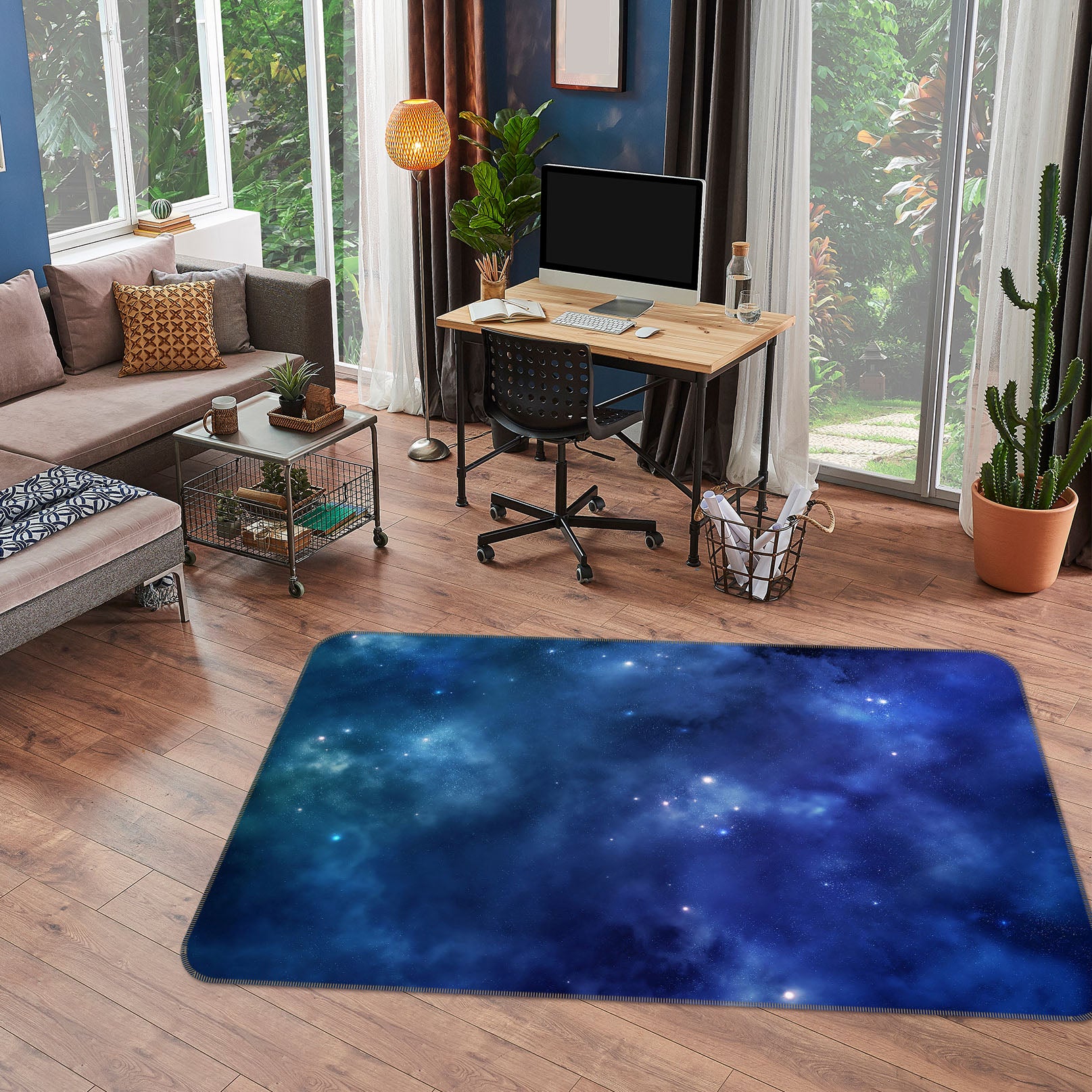 3D Starry Sky 31157 Non Slip Rug Mat