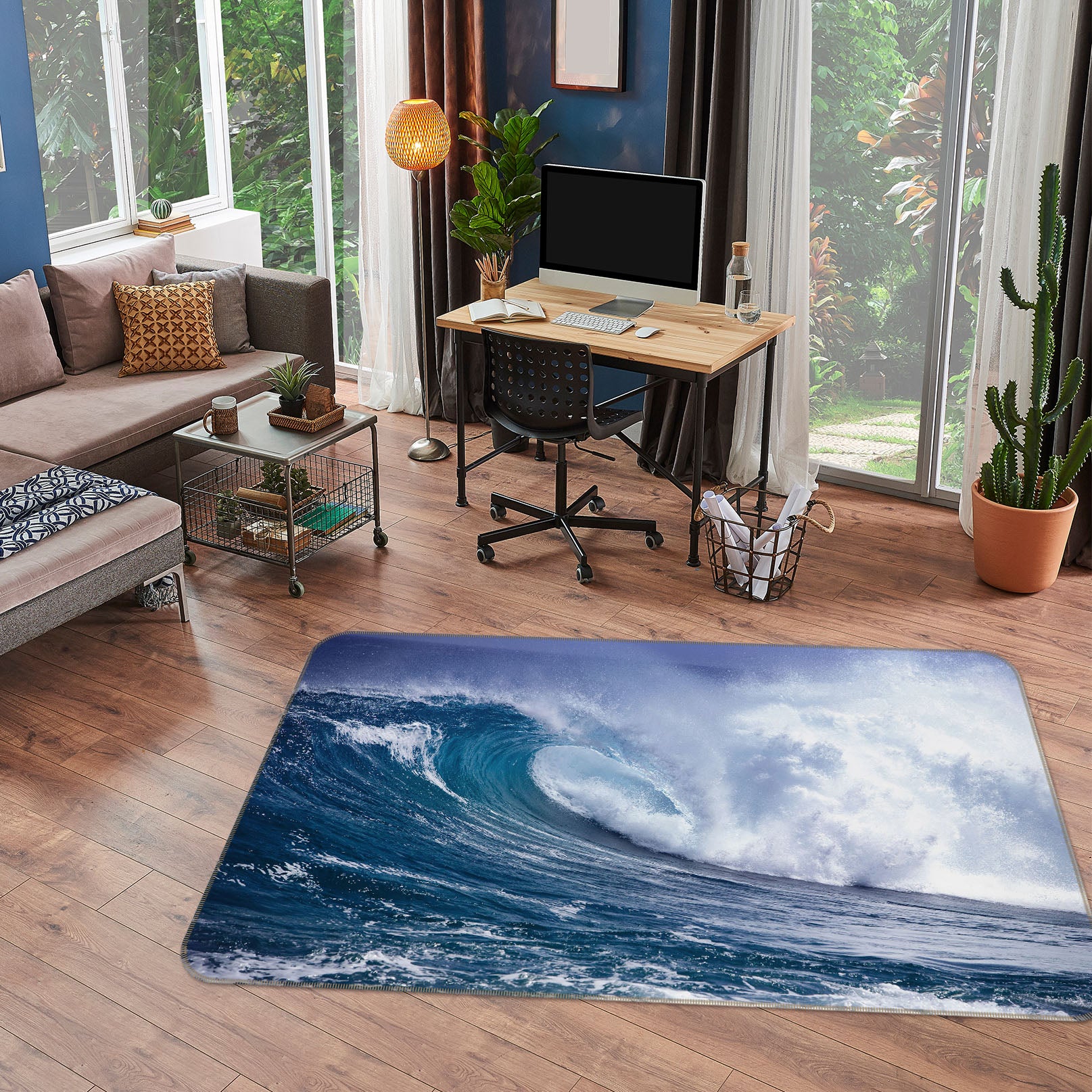 3D Waves 34118 Non Slip Rug Mat