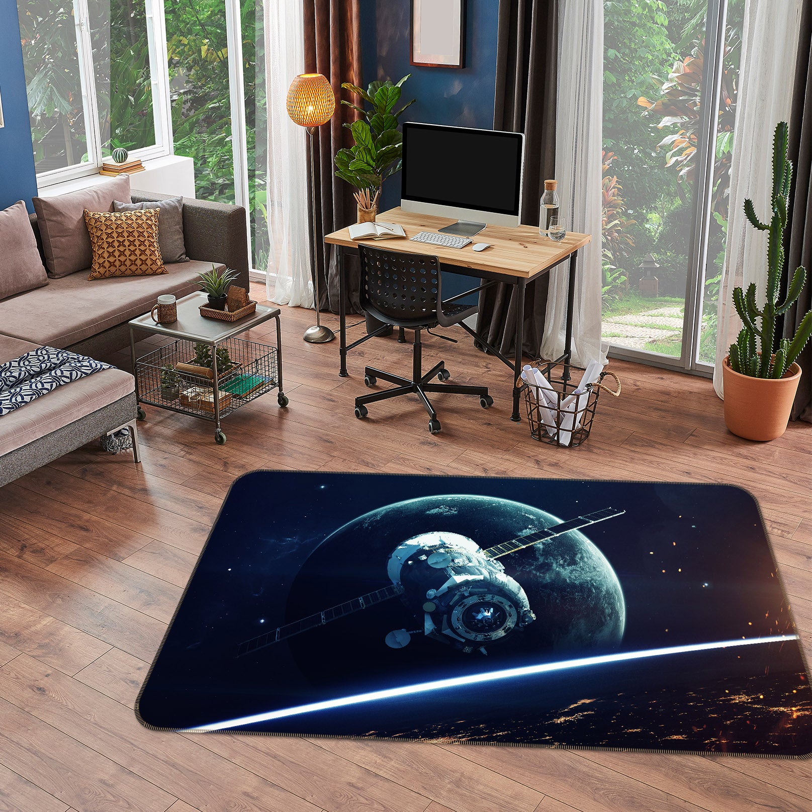 3D Planet Satellite 30136 Non Slip Rug Mat