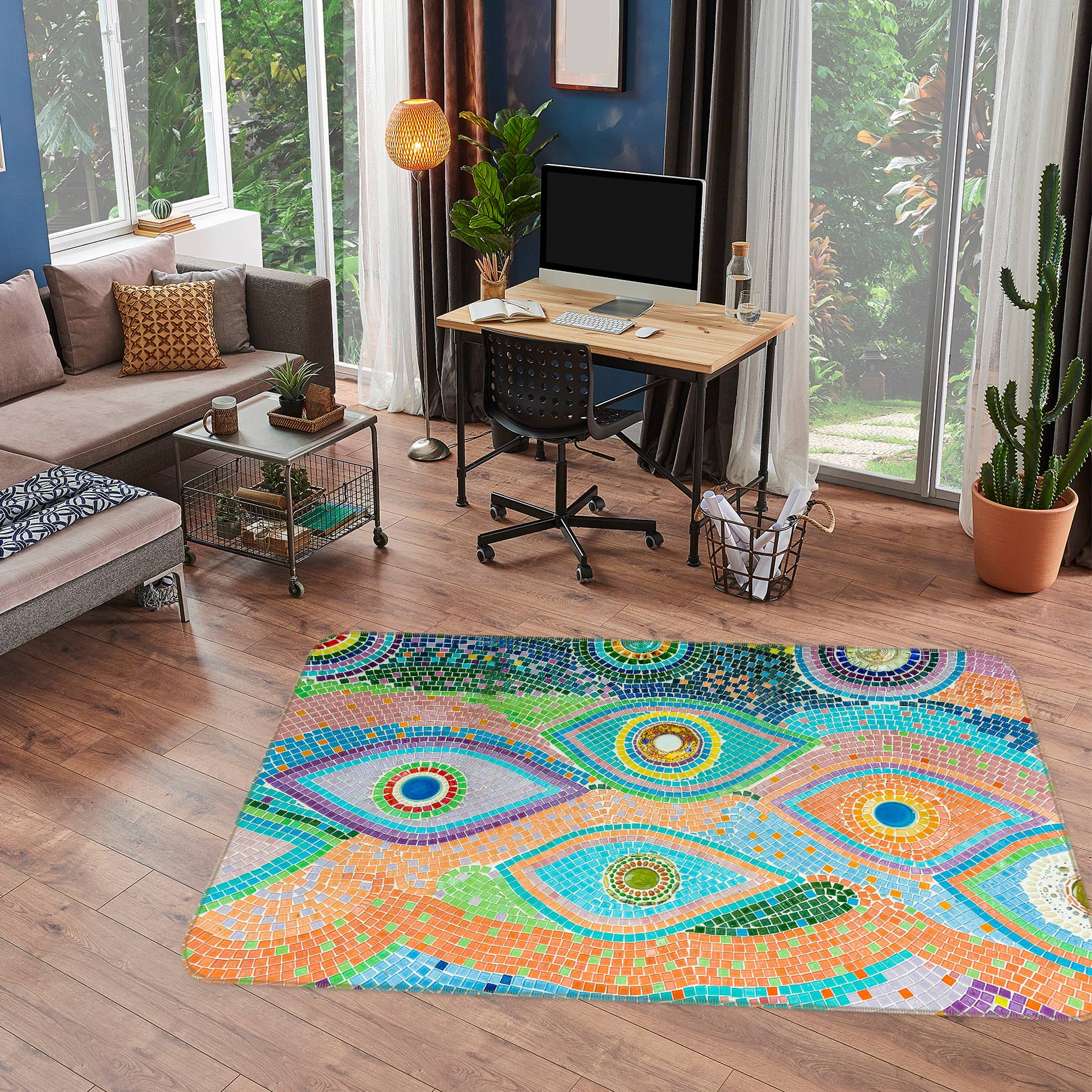 3D Eye Pattern 33017 Non Slip Rug Mat