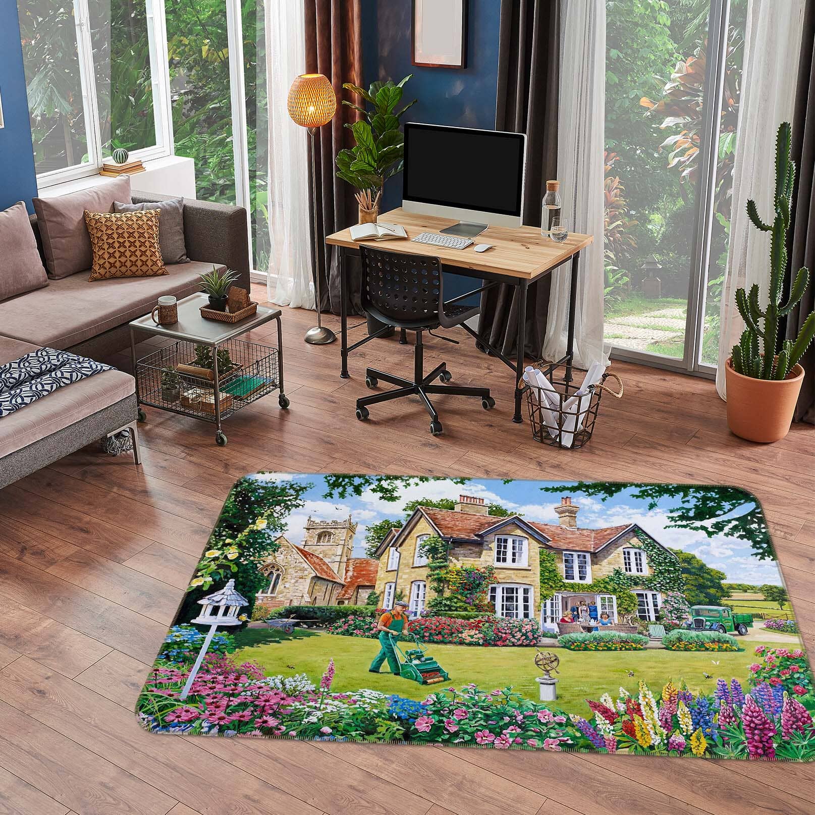 3D The Vicarage 1120 Trevor Mitchell Rug Non Slip Rug Mat Mat AJ Creativity Home 