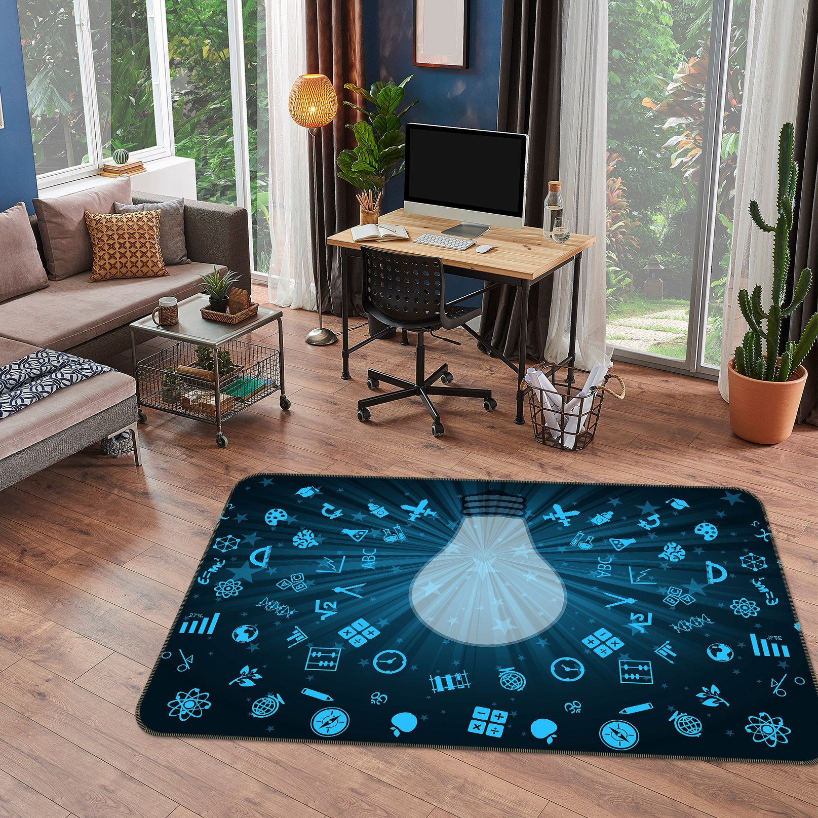 3D Light Bulb 36173 Non Slip Rug Mat