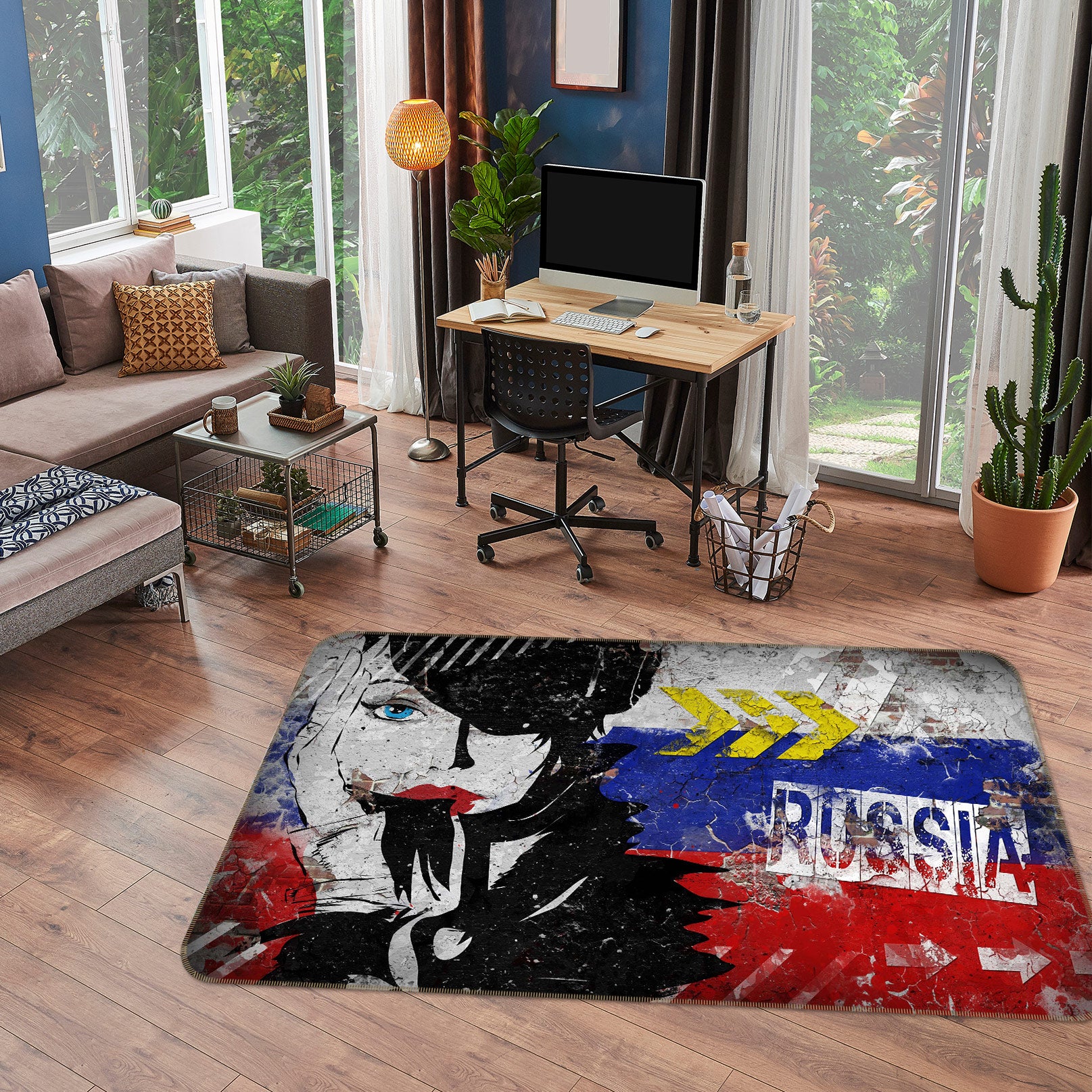 3D Russian Women 77121 Non Slip Rug Mat