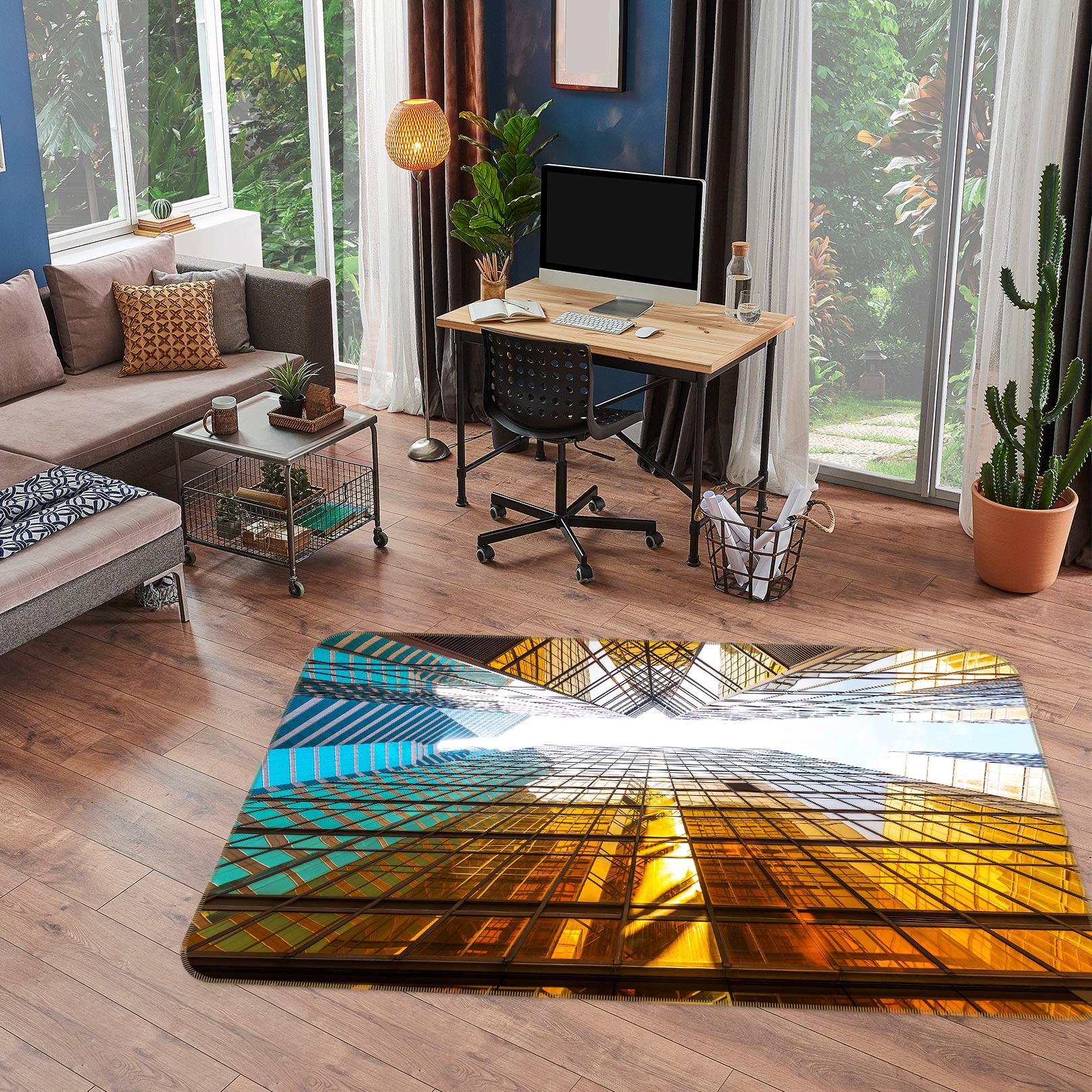 3D Tall Building 77015 Non Slip Rug Mat