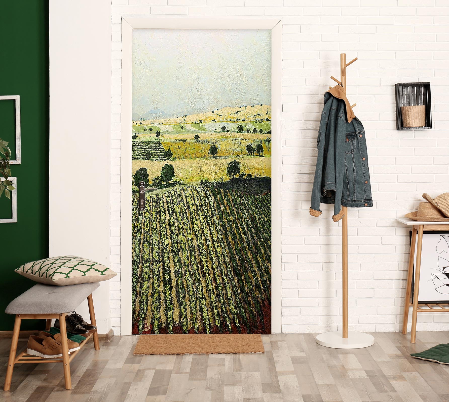 3D Paddy Field 4634 Allan P. Friedlander Door Mural