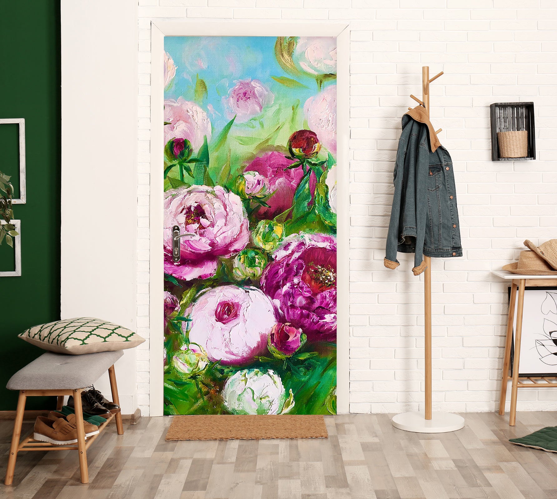 3D Flower Leaf 3104 Skromova Marina Door Mural