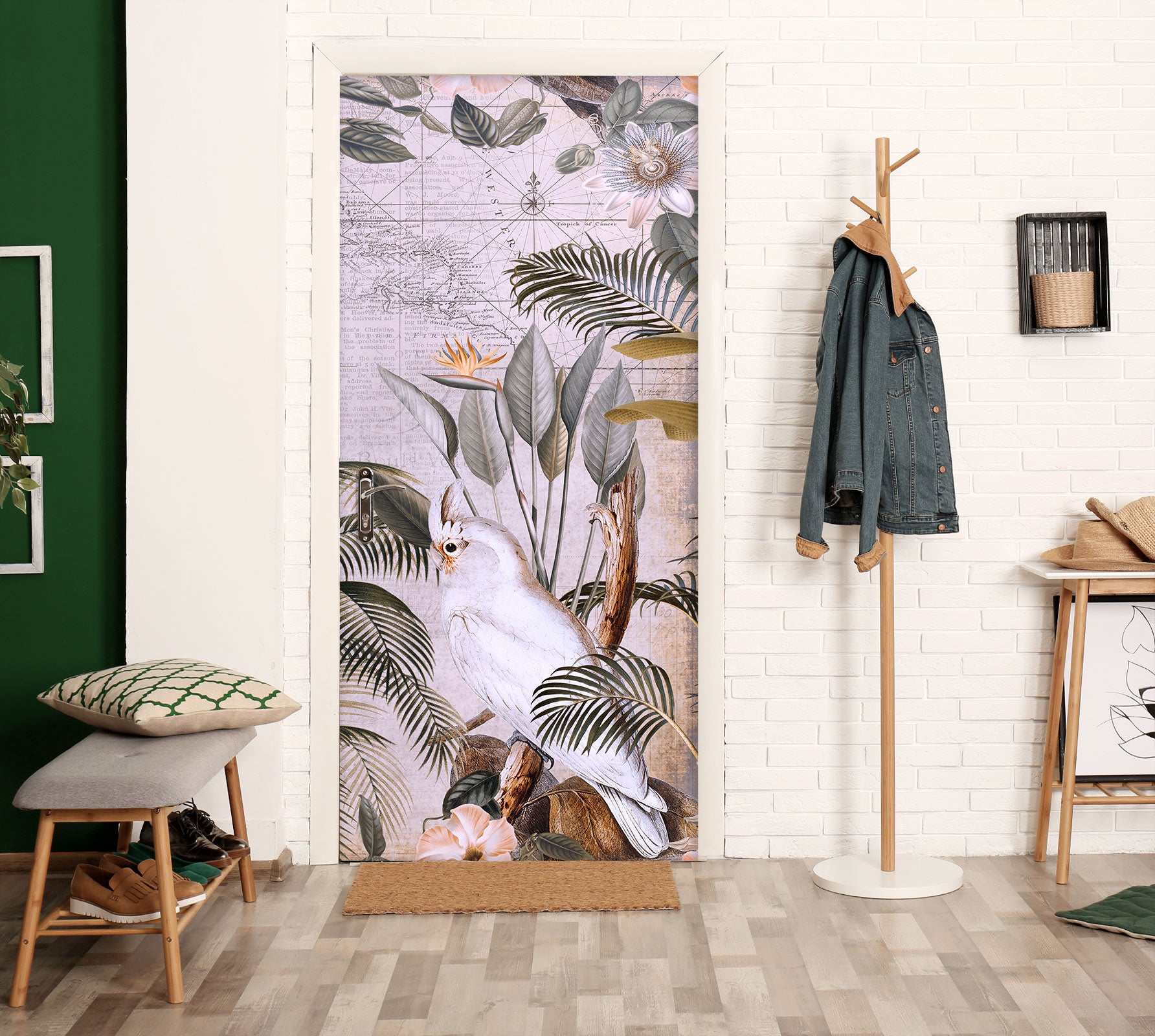 3D Bird Branch Tree 11950 Andrea Haase Door Mural