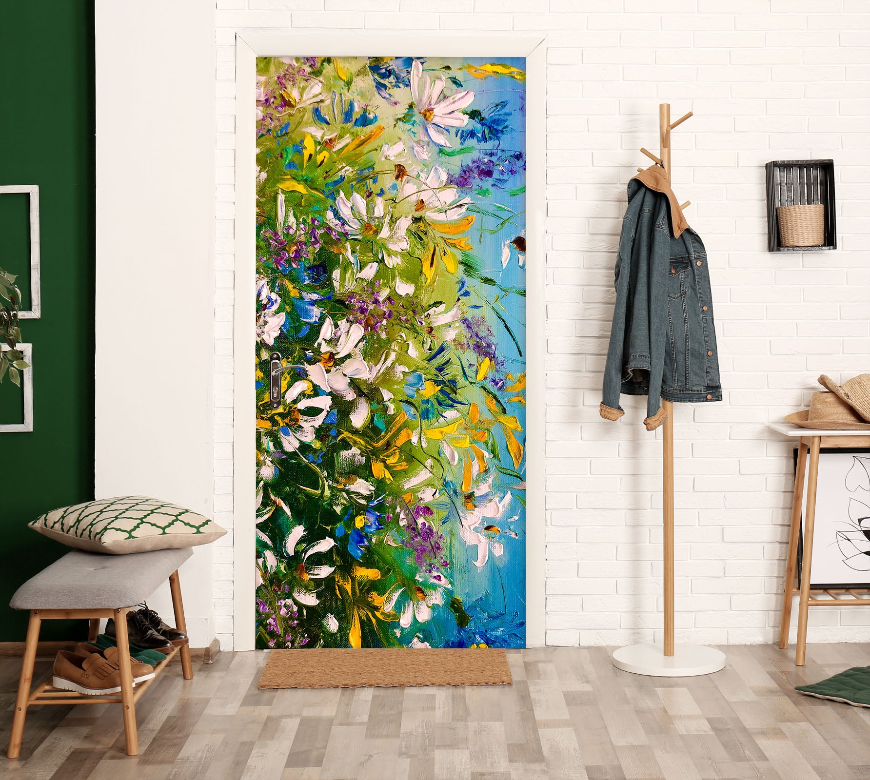 3D Colorful Flower 3276 Skromova Marina Door Mural