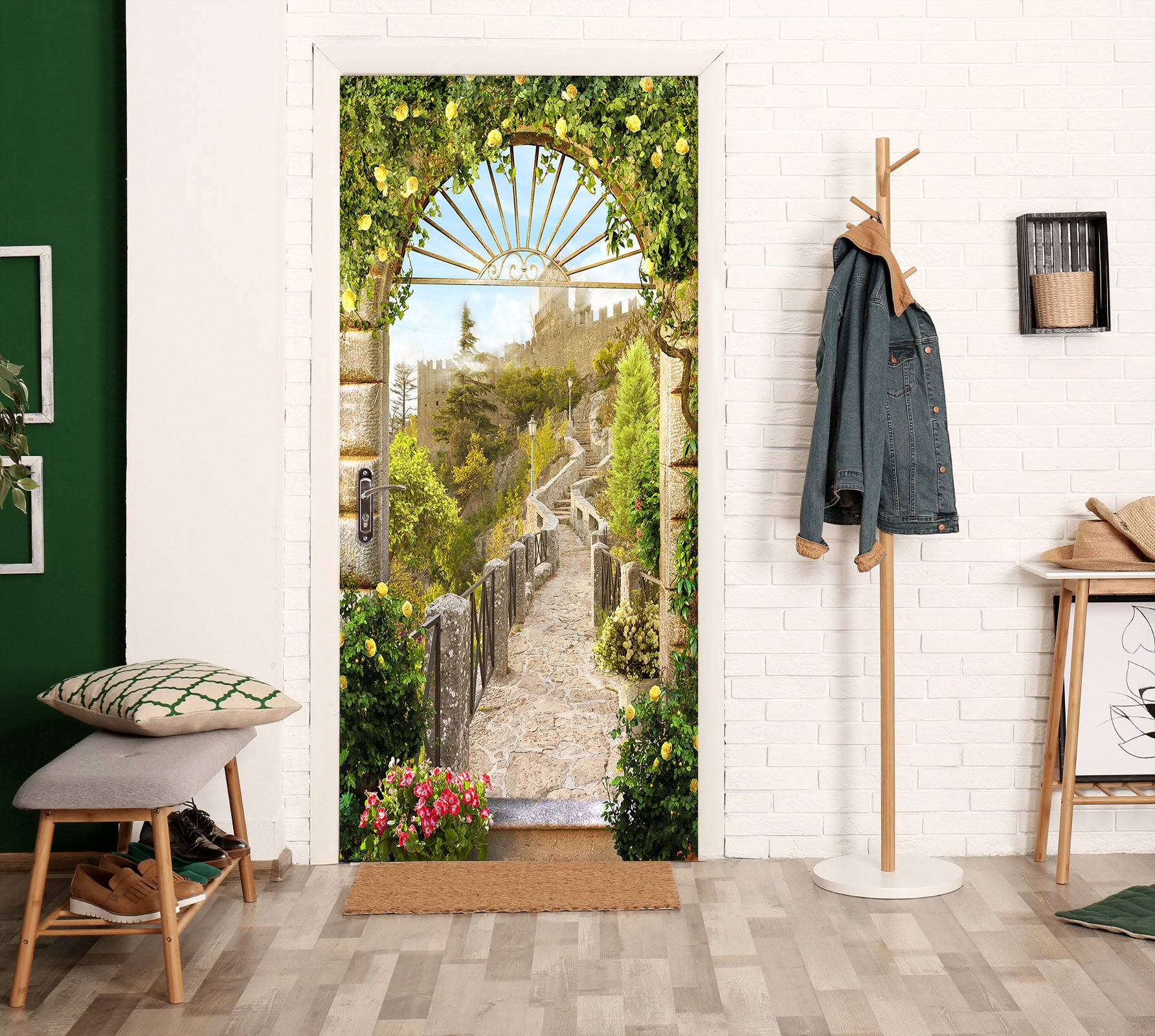 3D Corridor 22108 Door Mural