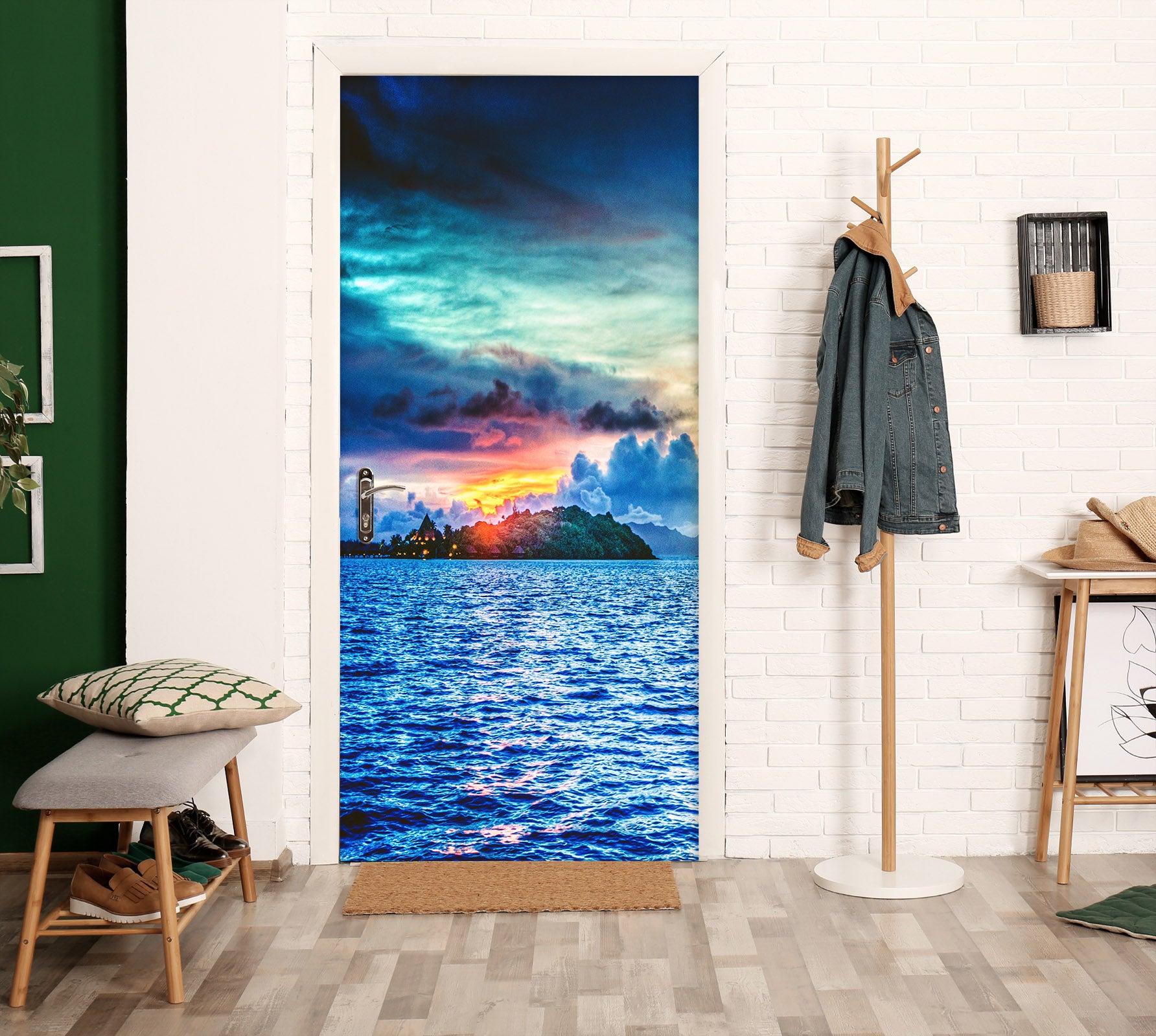 3D Sea Sky 22022 Door Mural