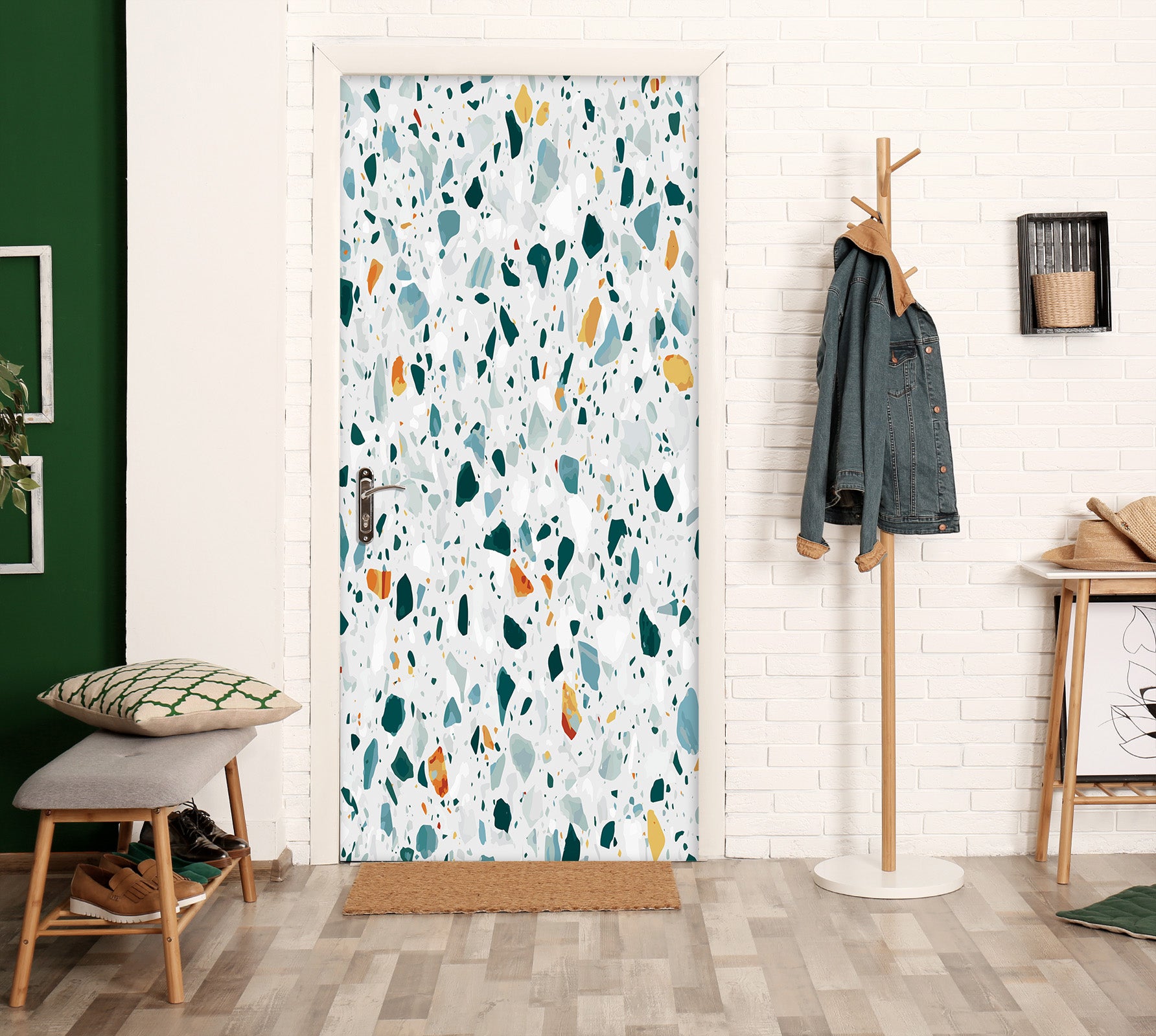 3D Stone Block Pattern 25159 Door Mural