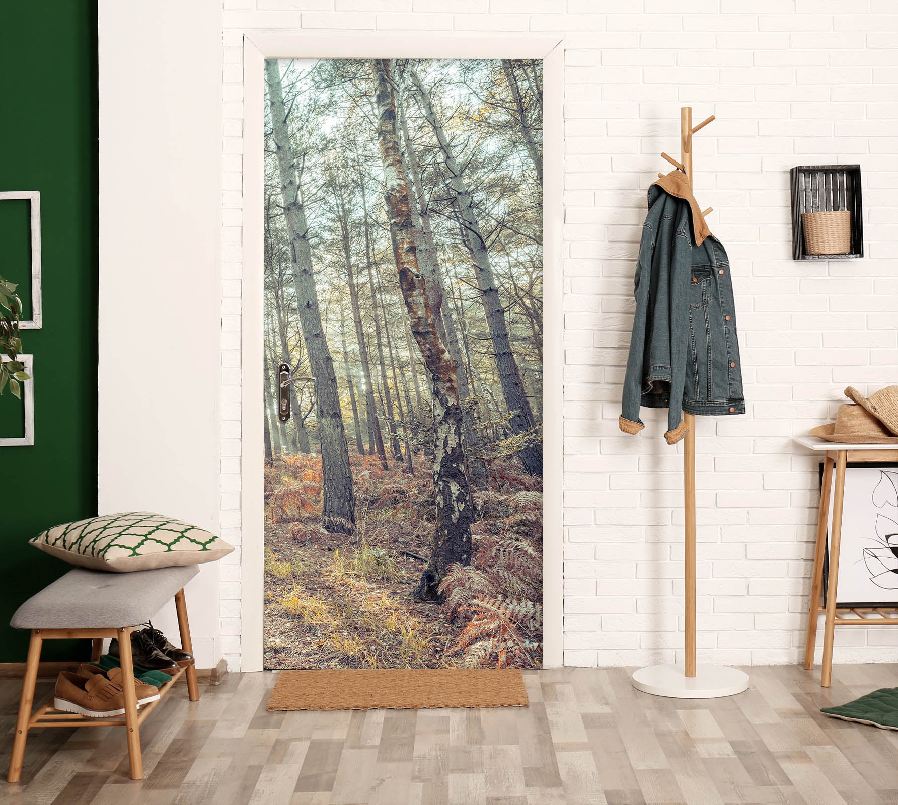 3D Trees Grass 5203 Assaf Frank Door Mural