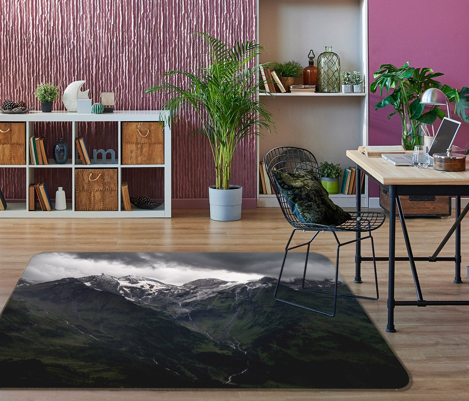 3D Mountains 35182 Non Slip Rug Mat