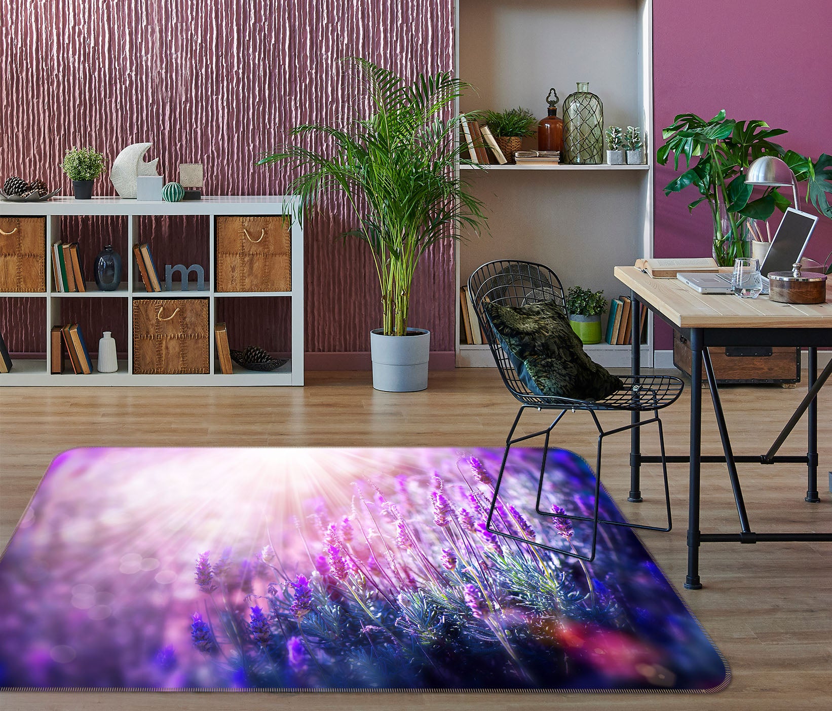 3D Lavender 36045 Non Slip Rug Mat