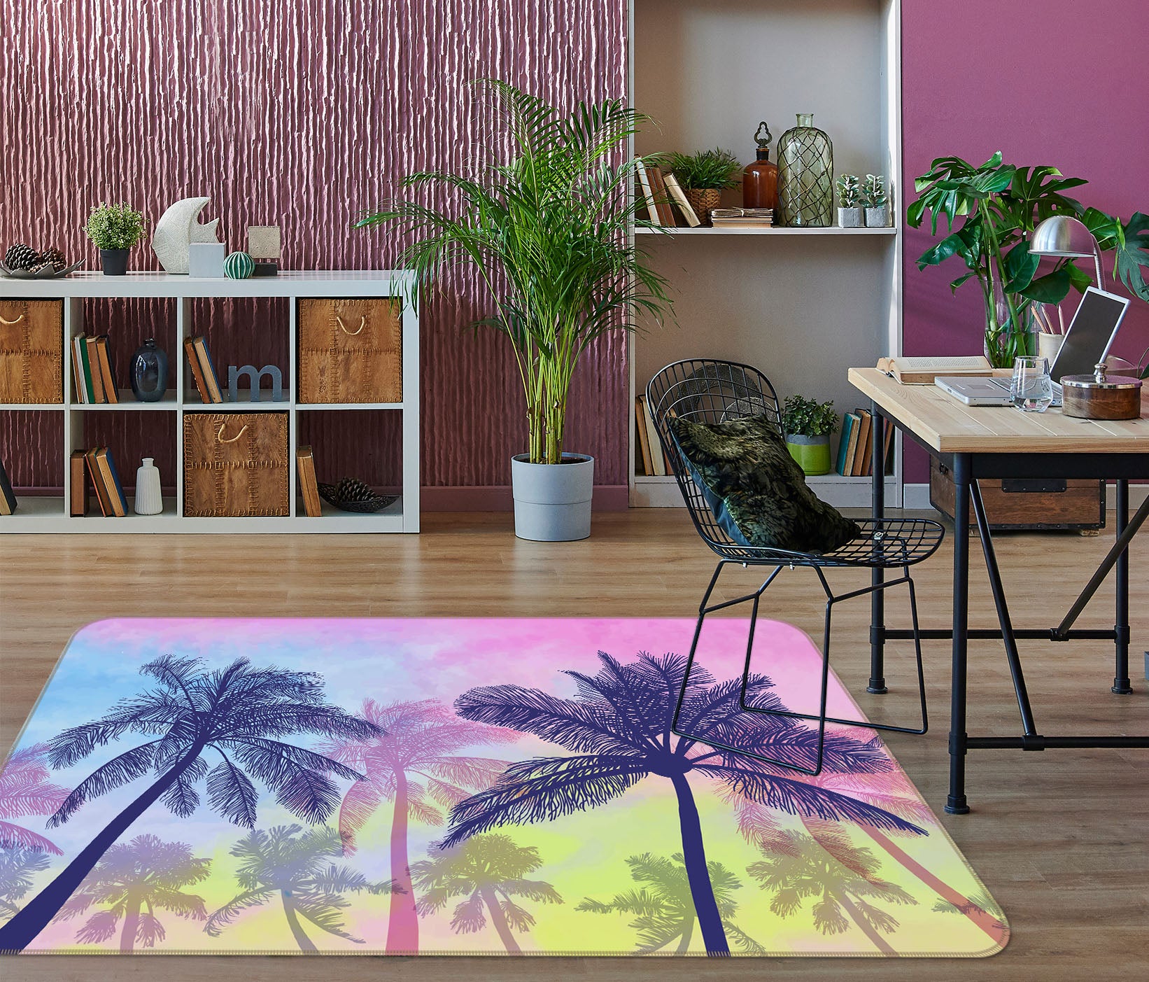 3D Coconut Tree 29207 Non Slip Rug Mat